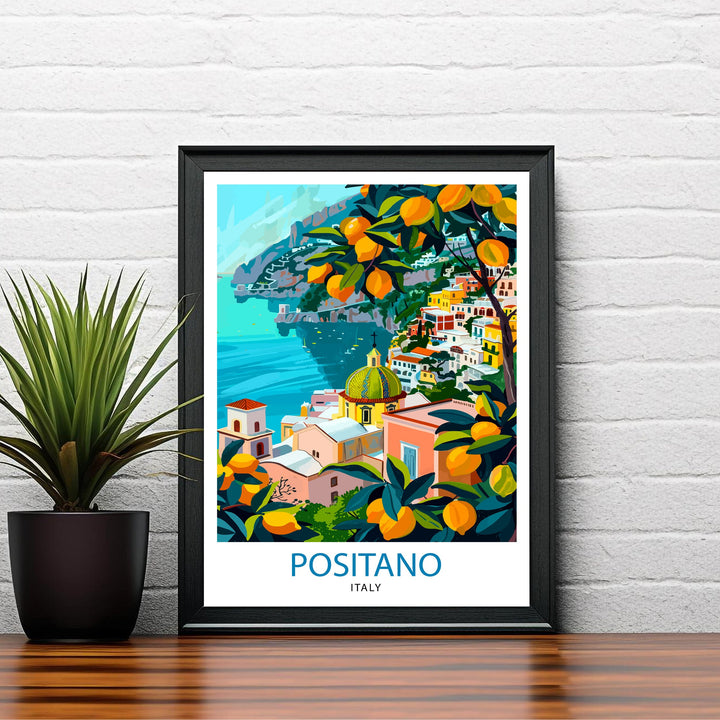 Positano Italy Travel Poster Positano