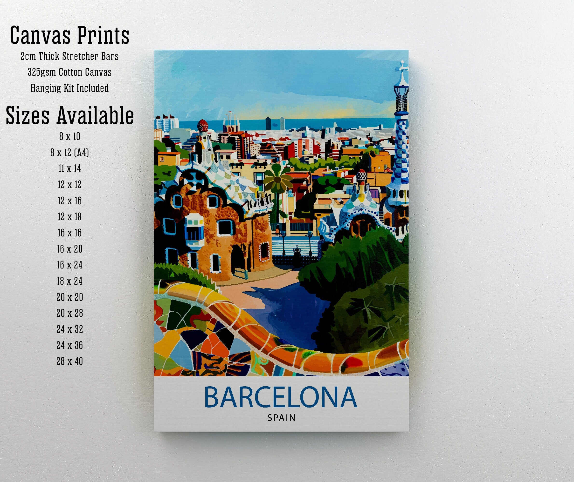 Barcelona Spain Travel Print Barcelona Wall Decor Barcelona Poster Spain Travel Prints Barcelona Art Print Barcelona