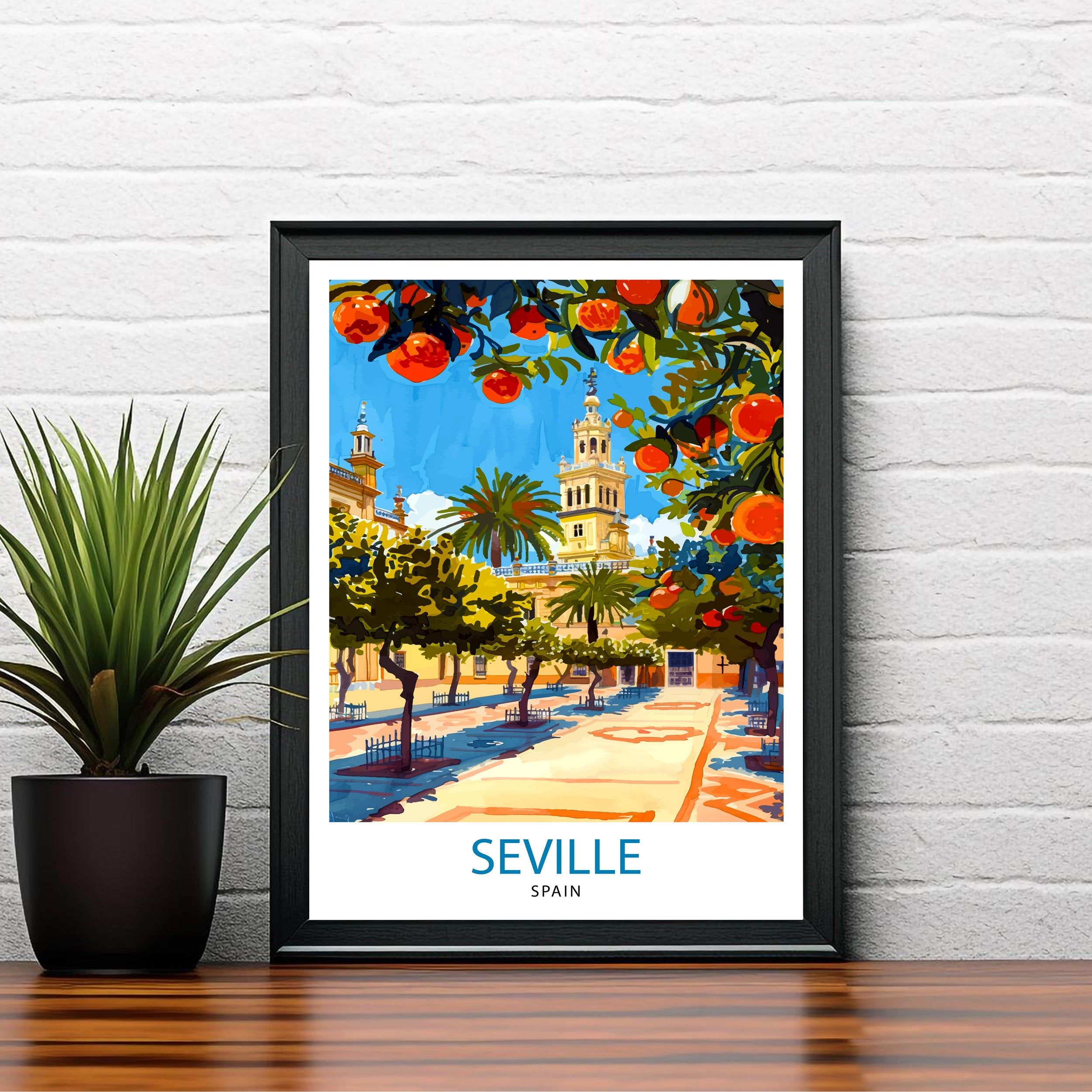 Seville Spain Travel Print Wall Decor Wall Art Seville Wall Hanging Home Décor Seville Gift Art Lovers Spain Art Lover Gift Print Art