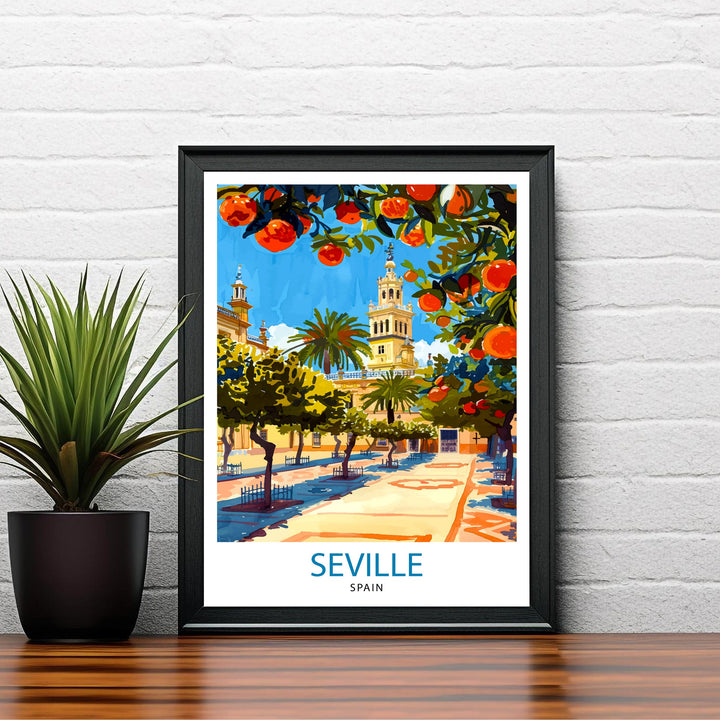 Seville Spain Travel Poster