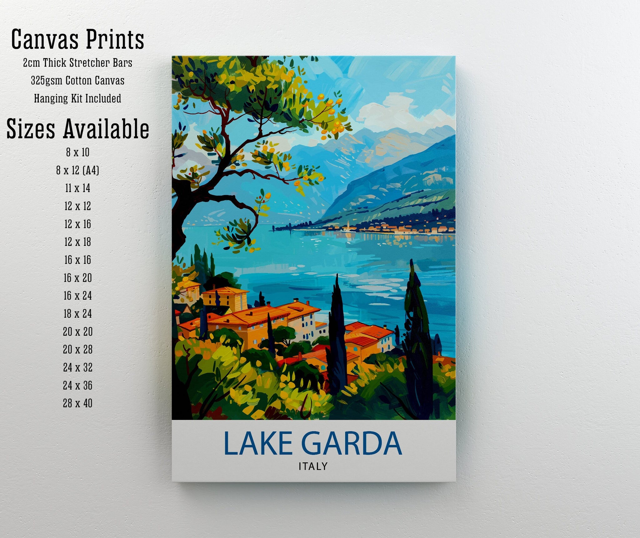 Lake Garda Italy Travel Print Wall Decor Wall Art Lake Garda Wall Hanging Home Décor Lake Garda Gift Art Lovers Italy Art Lover Gift Print