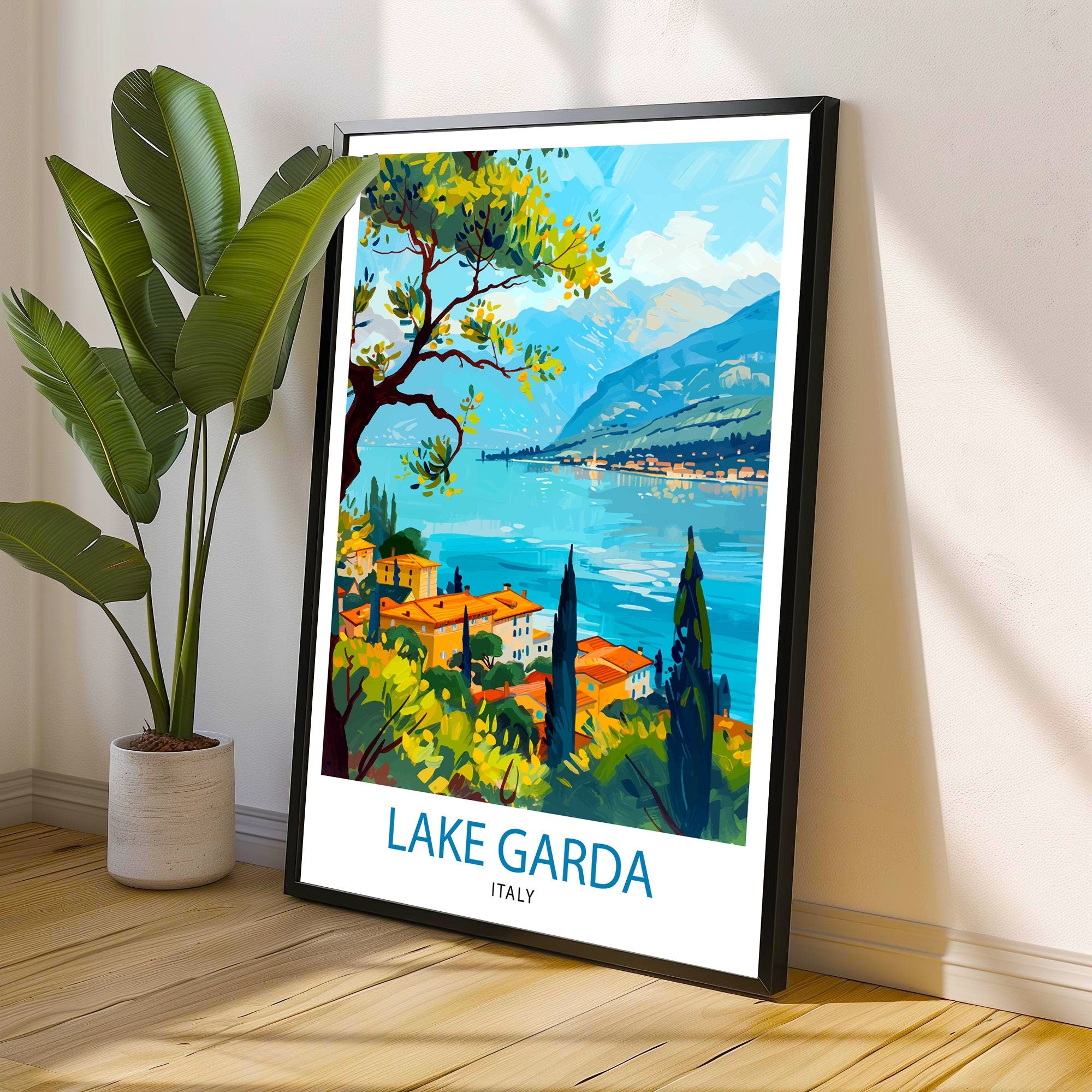 Lake Garda Italy Travel Print Wall Decor Wall Art Lake Garda Wall Hanging Home Décor Lake Garda Gift Art Lovers Italy Art Lover Gift Print