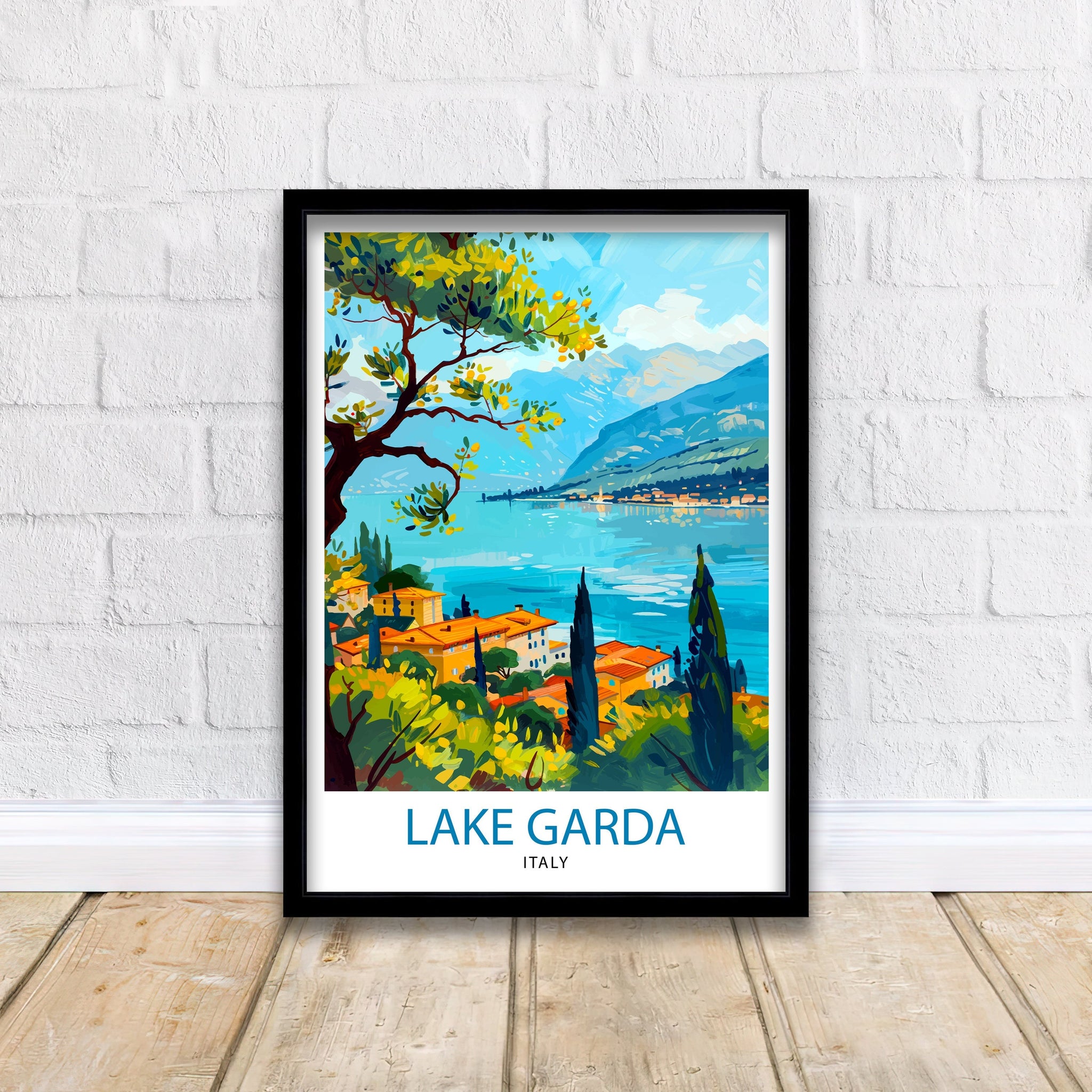 Lake Garda Italy Travel Print Wall Decor Wall Art Lake Garda Wall Hanging Home Décor Lake Garda Gift Art Lovers Italy Art Lover Gift Print