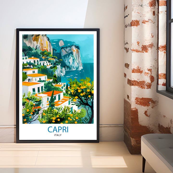 Capri Italy Travel Poster Capri