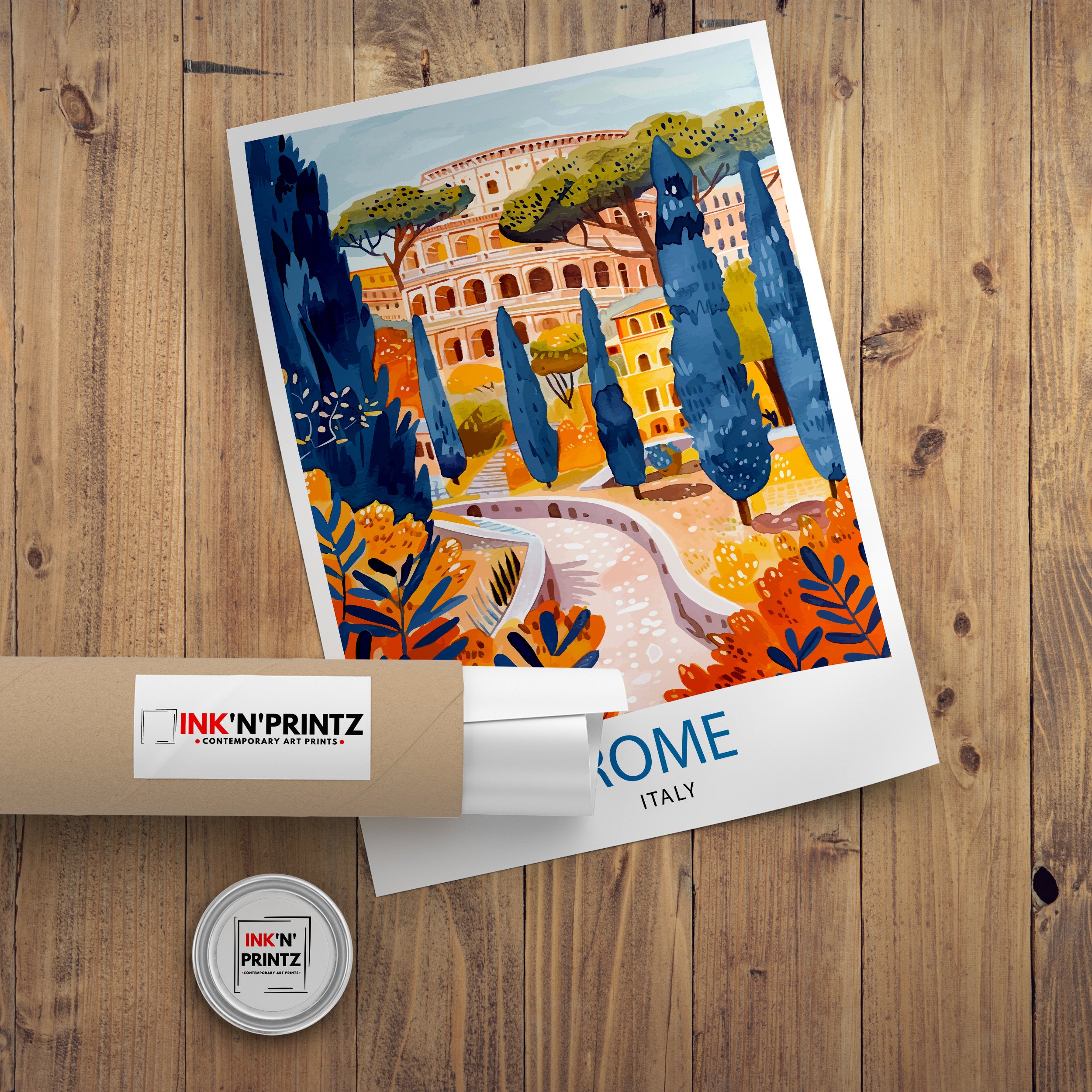 Rome Italy Travel Poster Rome Wall Art Italy Travel Poster Rome Home Decor Italy Illustration Travel Gift for Rome Italy Wall Art