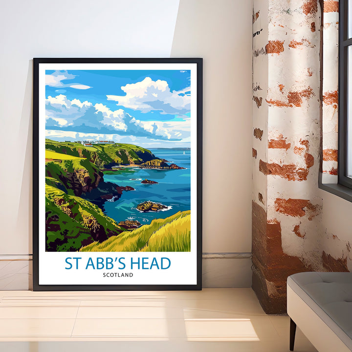 St Abbs Head Scotland Travel Print Wall Decor Wall Art St Abbs Head Wall Hanging Home Décor St Abbs Head Gift Art Lovers Scottish Art Lover