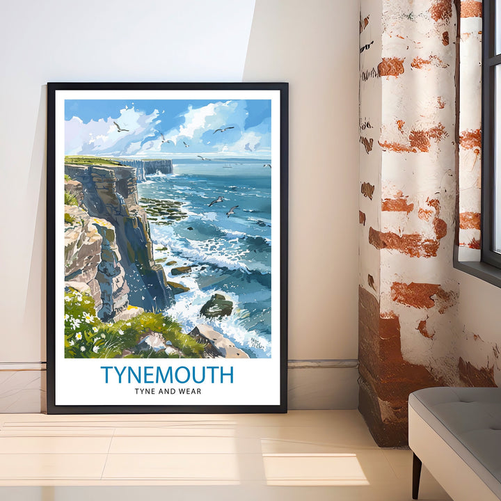 Tynemouth England Travel Print Wall Decor Wall Art Tynemouth Wall Hanging Home Décor Tynemouth Gift Art Lovers British Art Lover Gift Print