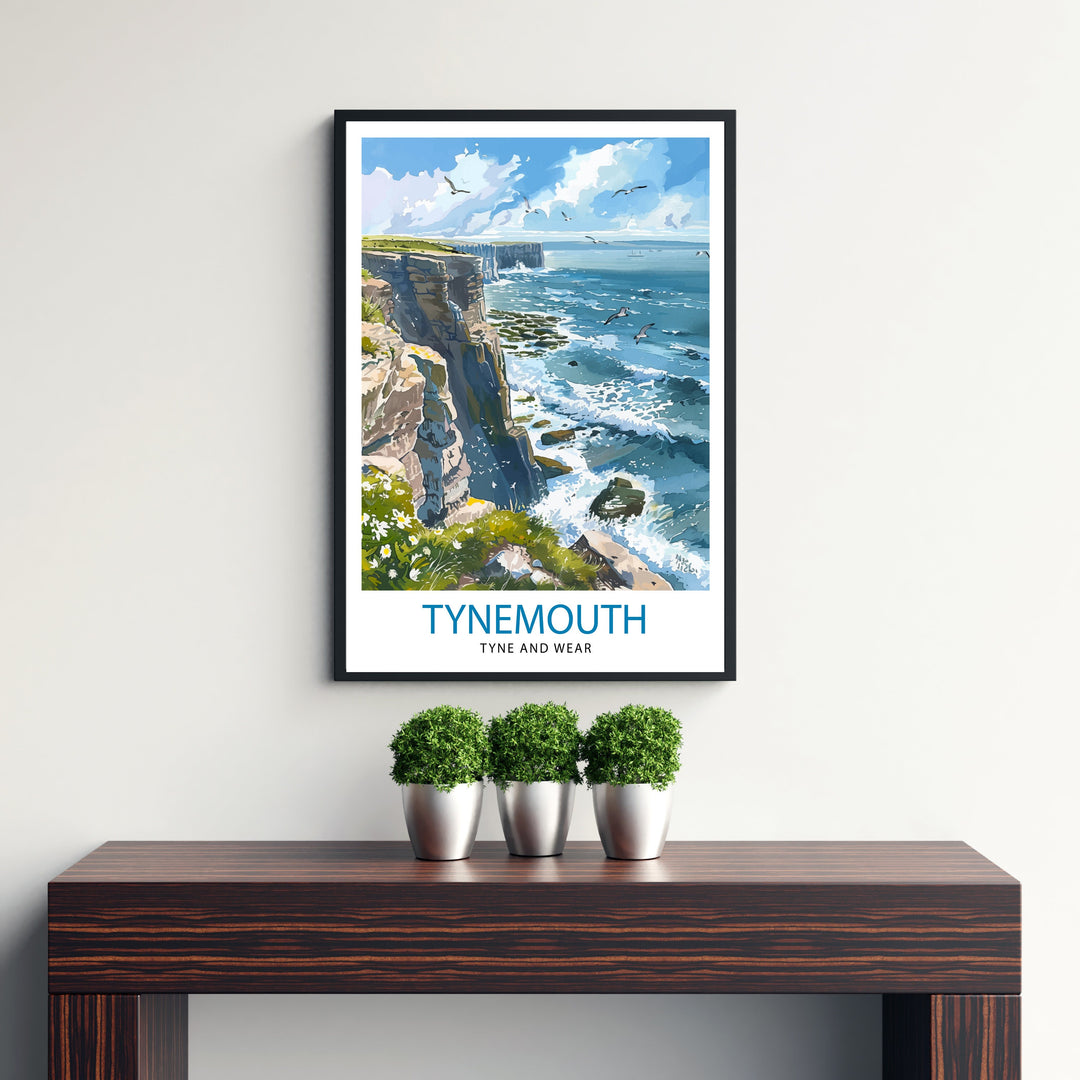 Tynemouth England Travel Print Wall Decor Wall Art Tynemouth Wall Hanging Home Décor Tynemouth Gift Art Lovers British Art Lover Gift Print