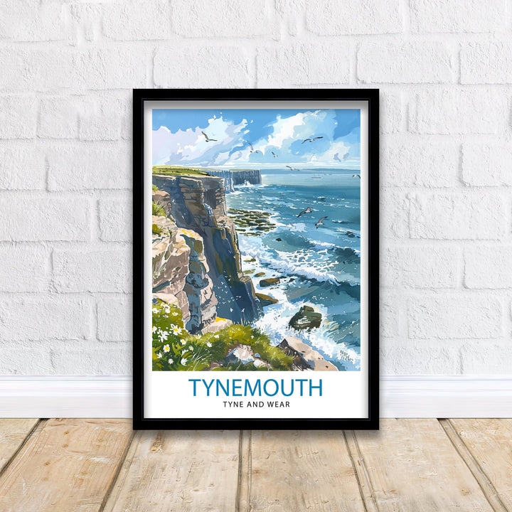 Tynemouth England Travel Print Wall Decor Wall Art Tynemouth Wall Hanging Home Décor Tynemouth Gift Art Lovers British Art Lover Gift Print