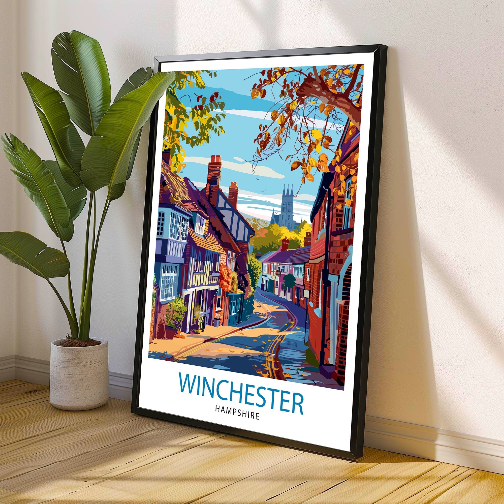 Winchester England Travel Poster