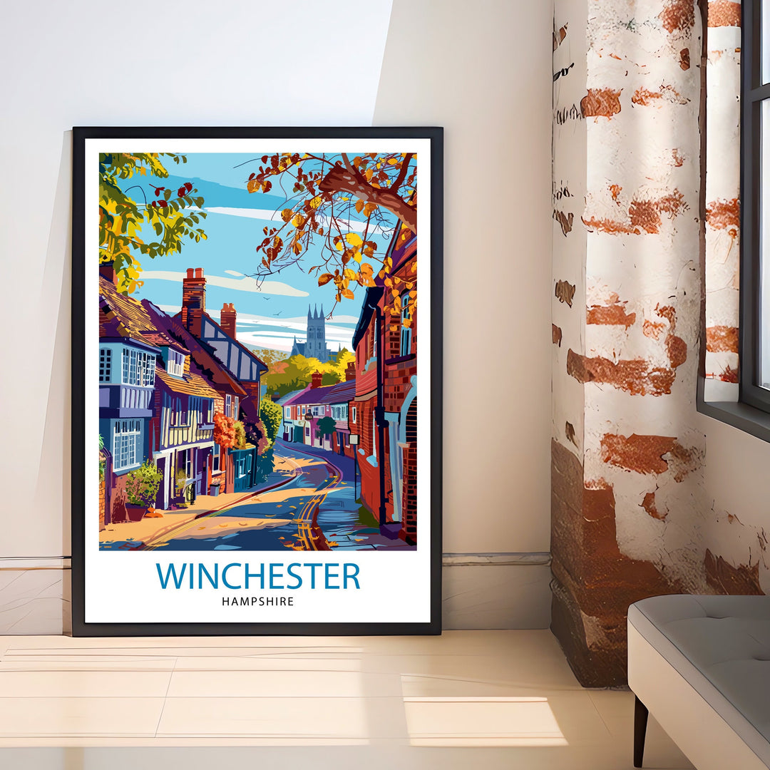 Winchester England Travel Poster