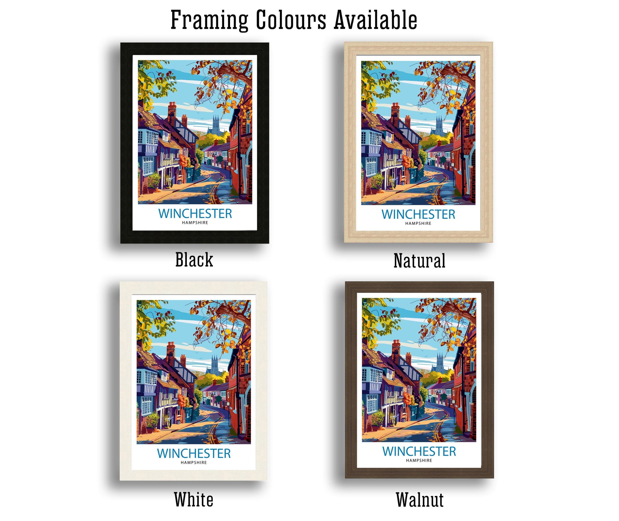 Winchester England Travel Poster