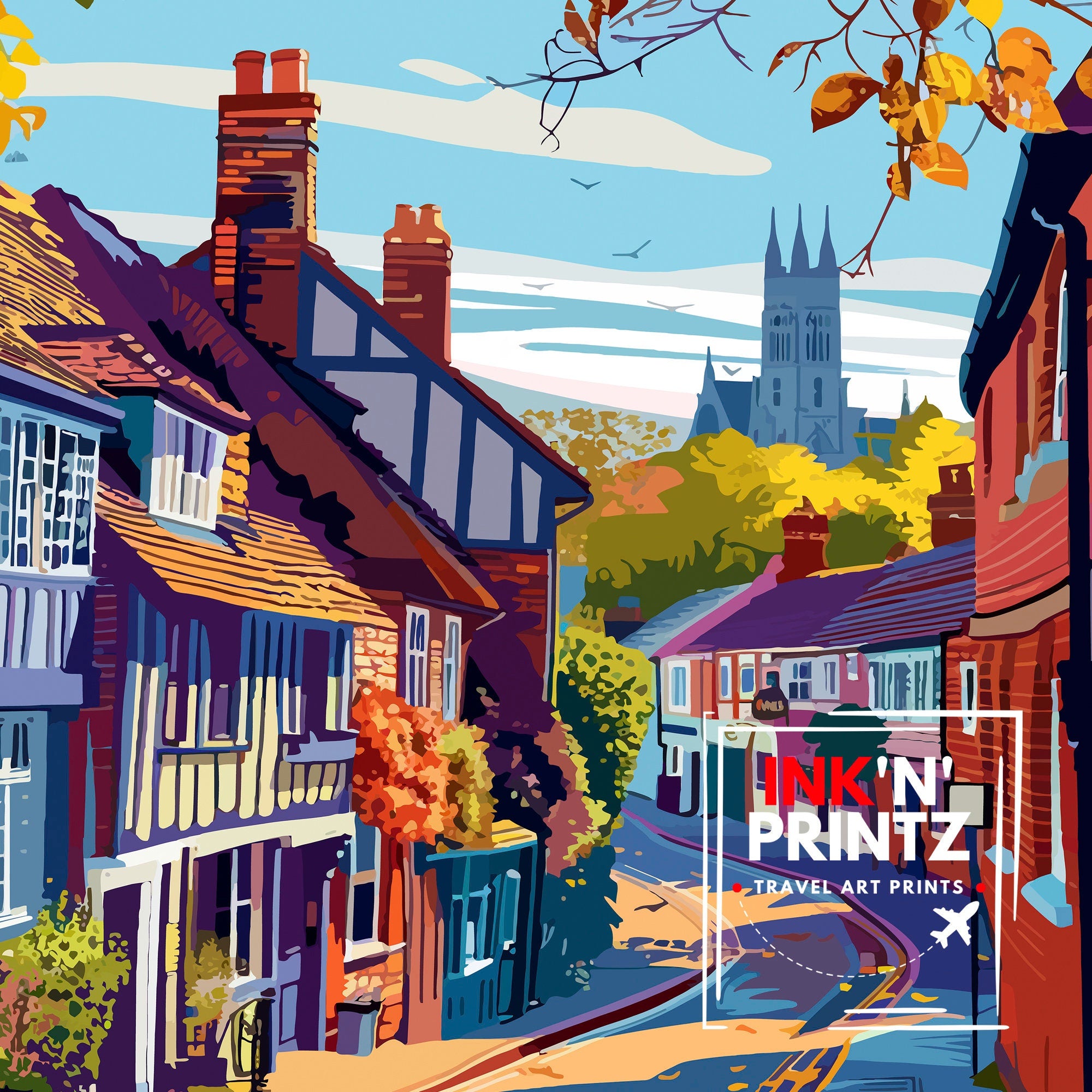 Winchester England Travel Poster
