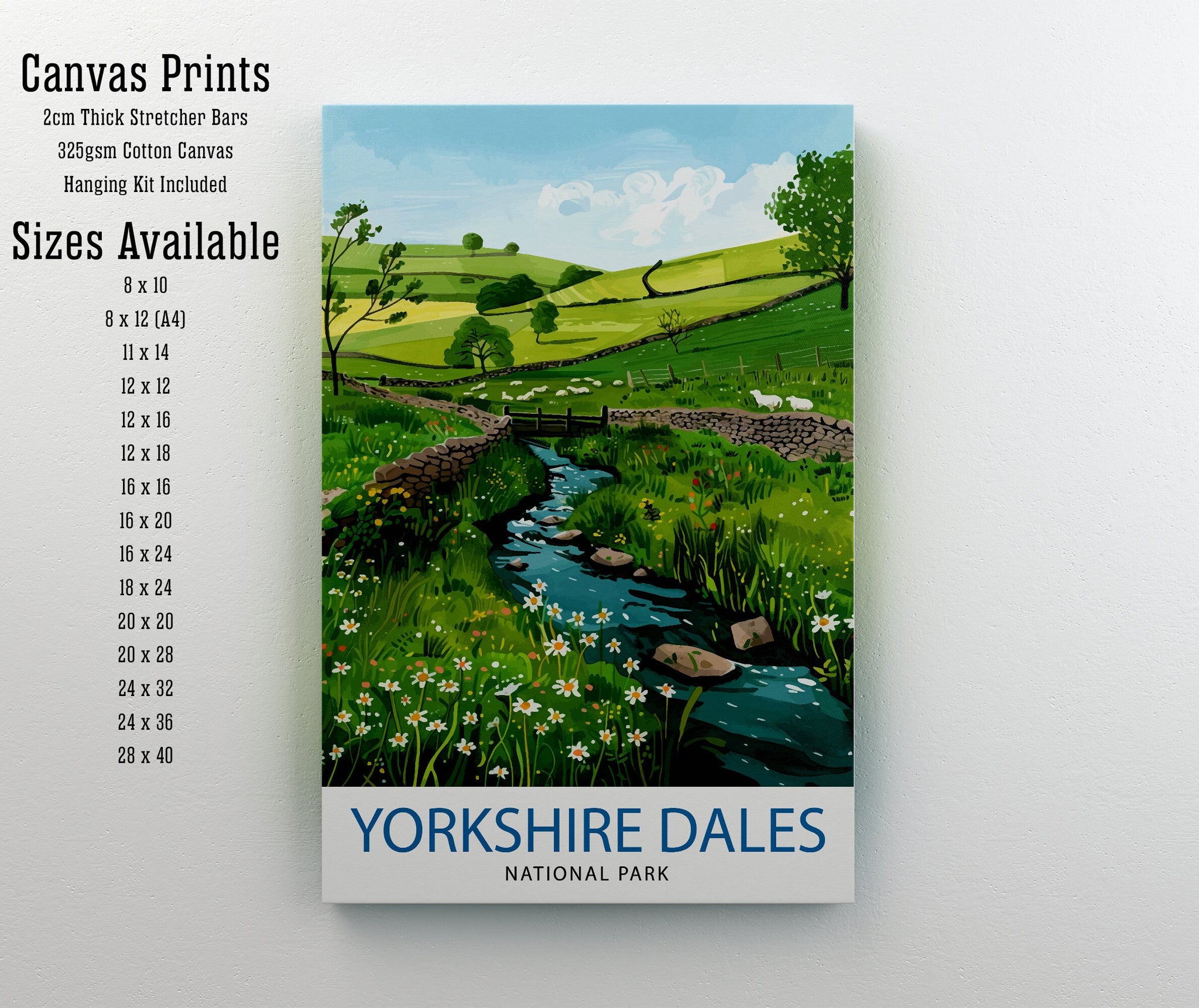 Yorkshire Dales Travel Print Wall Decor Wall Art Yorkshire Dales Wall Hanging Home Décor Yorkshire Dales Gift Art Lovers British Art Lover