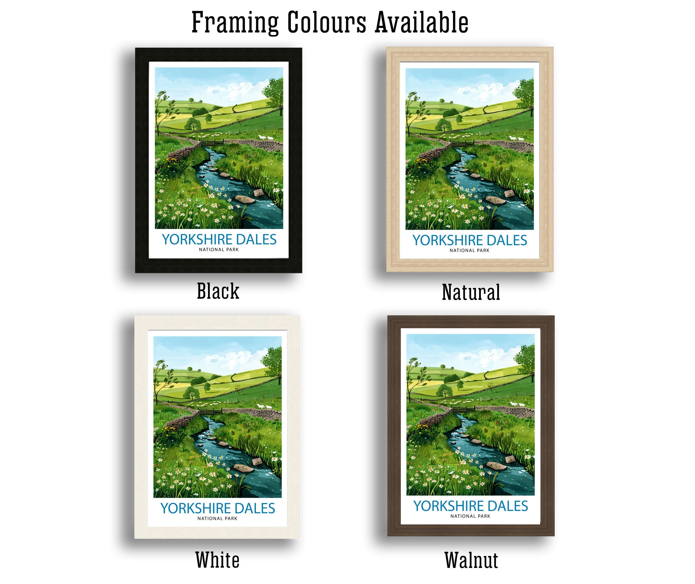 Yorkshire Dales Travel Print Wall Decor Wall Art Yorkshire Dales Wall Hanging Home Décor Yorkshire Dales Gift Art Lovers British Art Lover