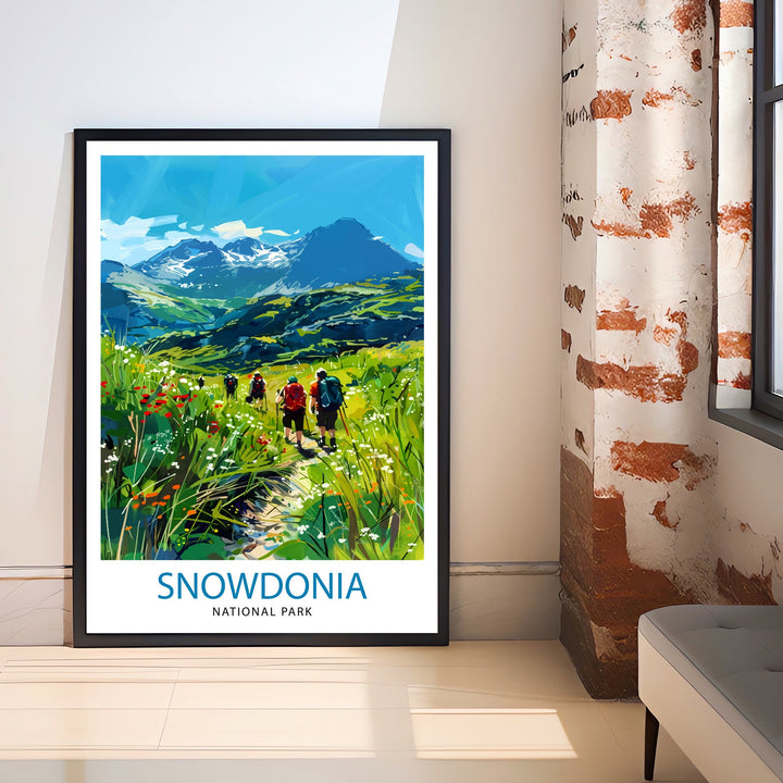 Snowdon Wales Travel Poster