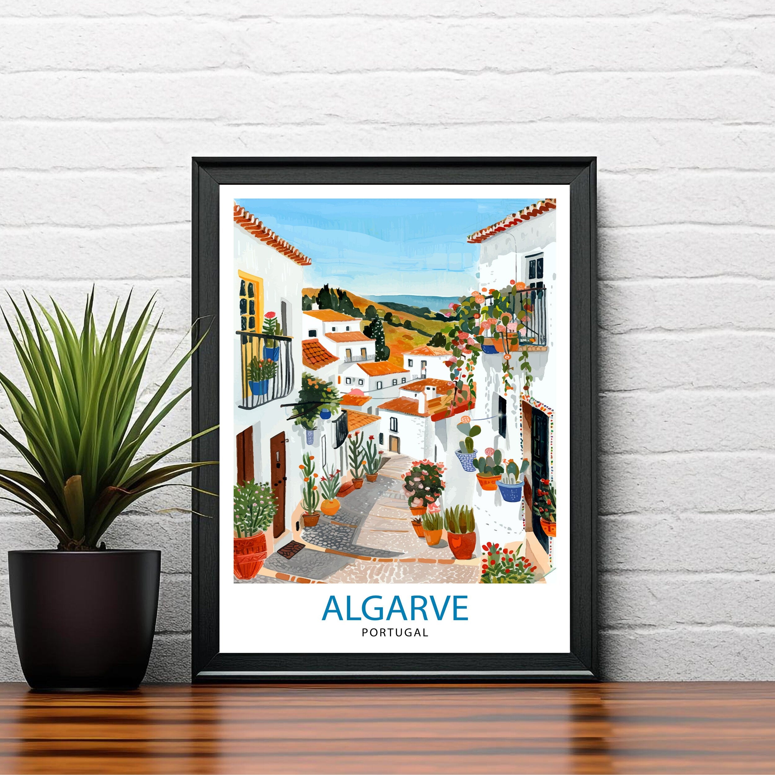Algarve Portugal Travel Print Wall Decor Wall Art Algarve Wall Hanging Home Décor Algarve Gift Art Lovers Portuguese Art Lover Gift