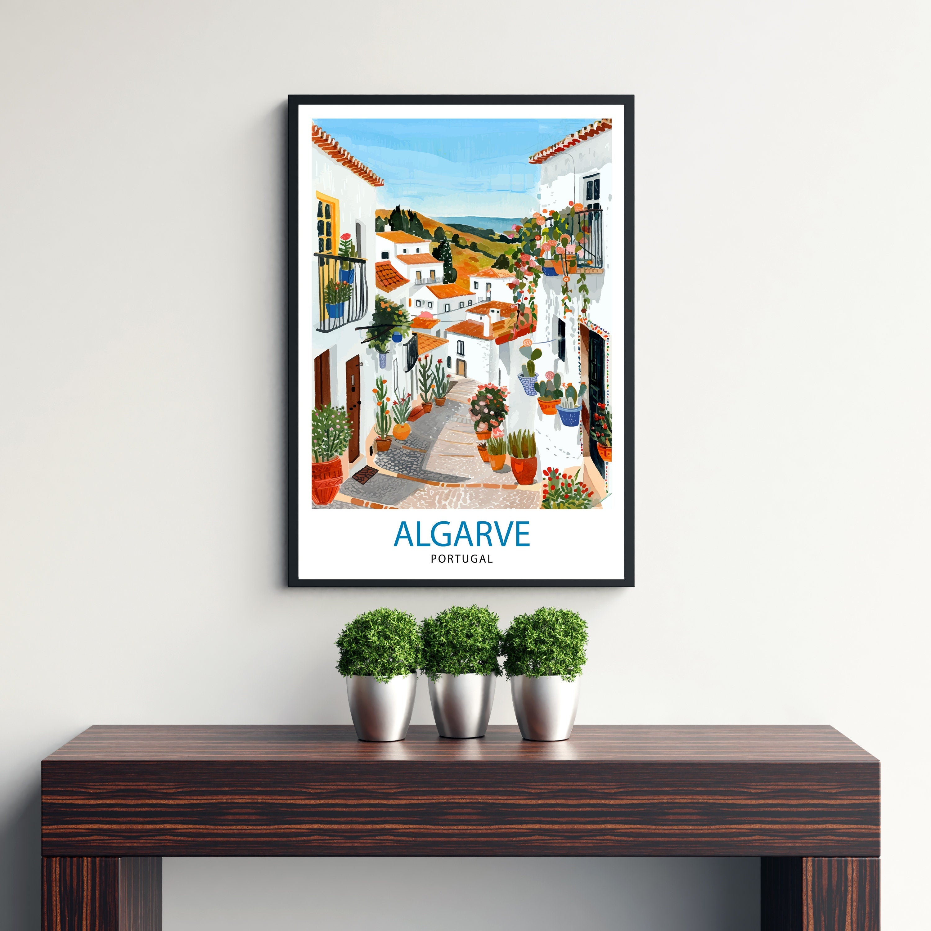 Algarve Portugal Travel Print Wall Decor Wall Art Algarve Wall Hanging Home Décor Algarve Gift Art Lovers Portuguese Art Lover Gift