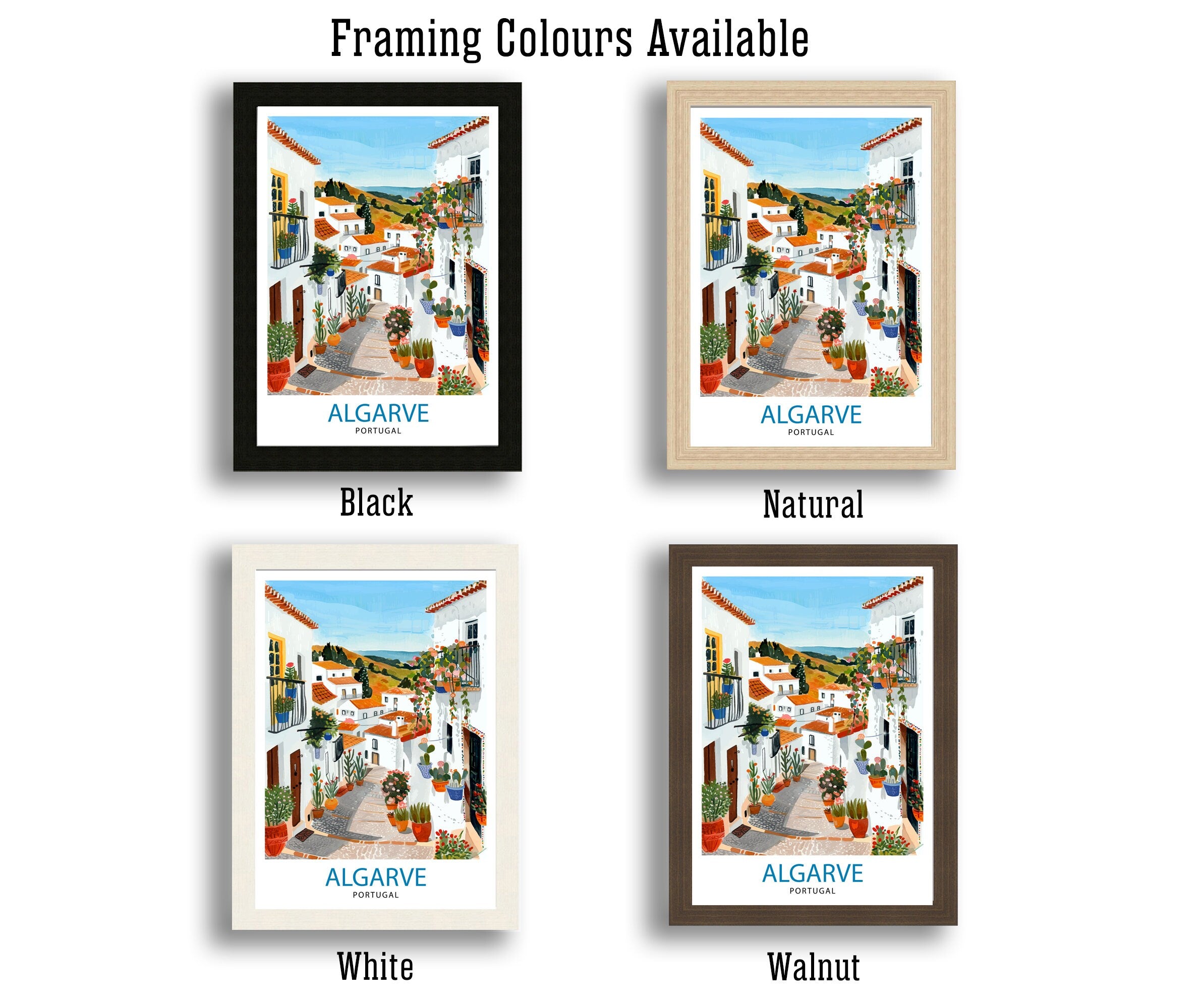 Algarve Portugal Travel Print Wall Decor Wall Art Algarve Wall Hanging Home Décor Algarve Gift Art Lovers Portuguese Art Lover Gift