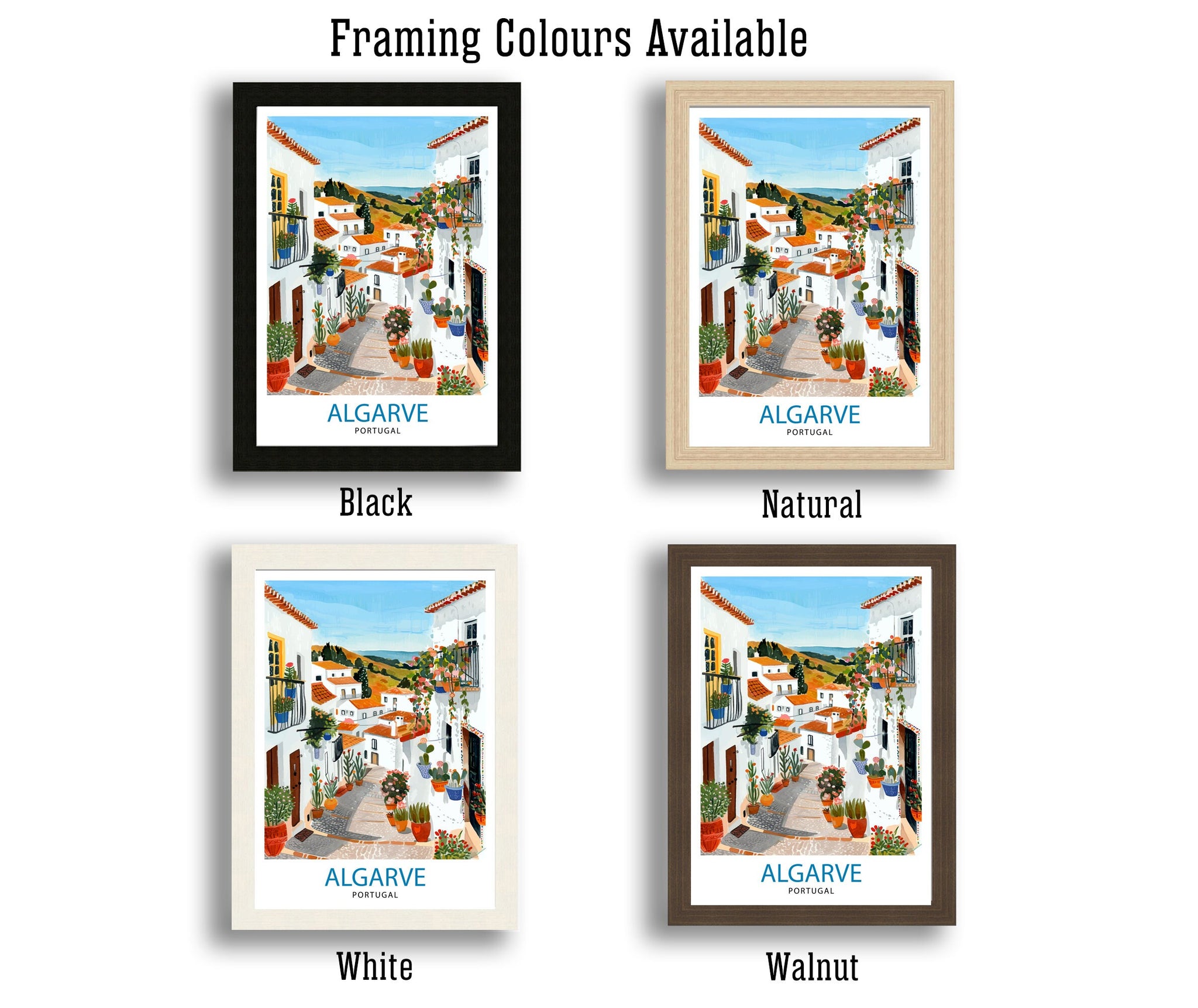 Algarve Portugal Travel Print Wall Decor Wall Art Algarve Wall Hanging Home Décor Algarve Gift Art Lovers Portuguese Art Lover Gift
