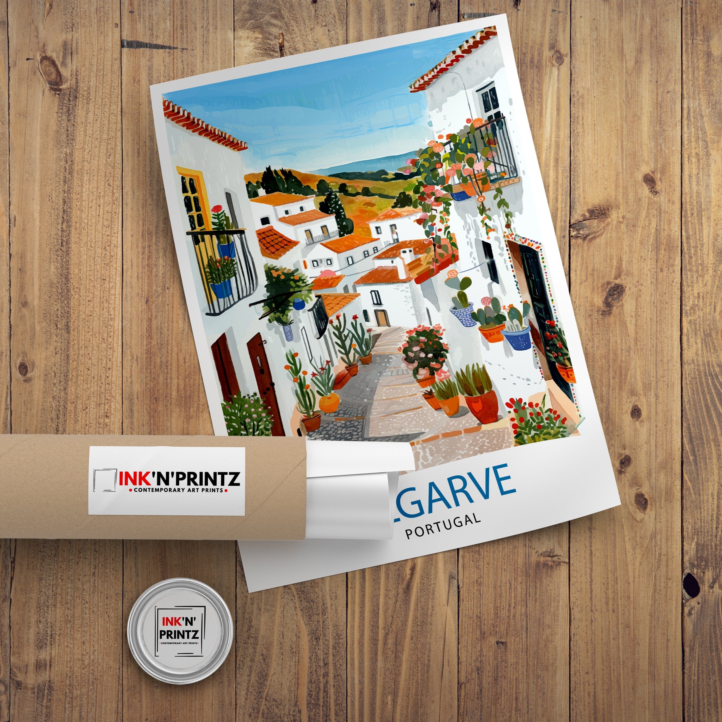 Algarve Portugal Travel Print Wall Decor Wall Art Algarve Wall Hanging Home Décor Algarve Gift Art Lovers Portuguese Art Lover Gift
