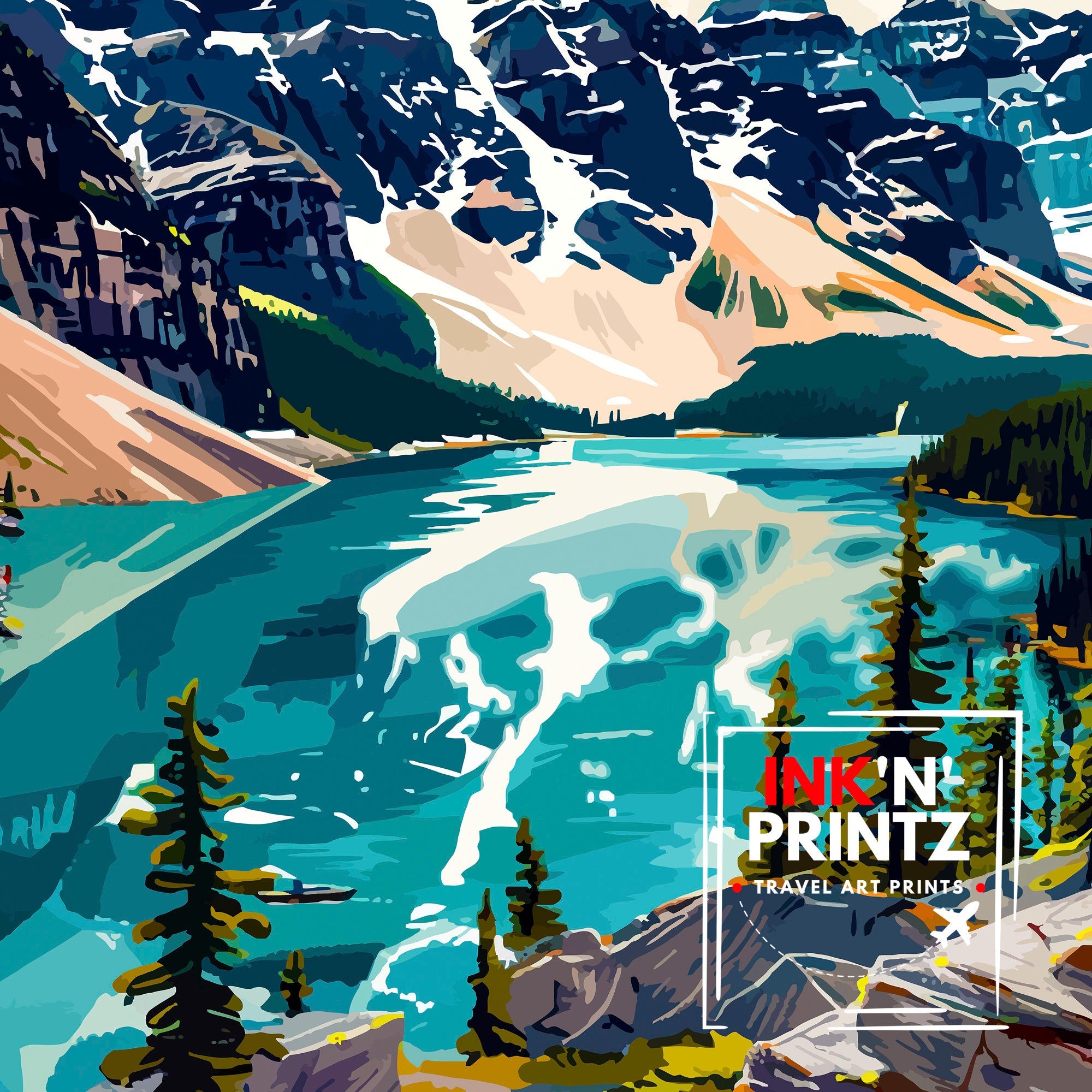 Banff National Park Travel Print Wall Decor Wall Art Banff Wall Hanging Home Décor Banff Gift Art Lovers Canadian Art Lover Gift Print Art