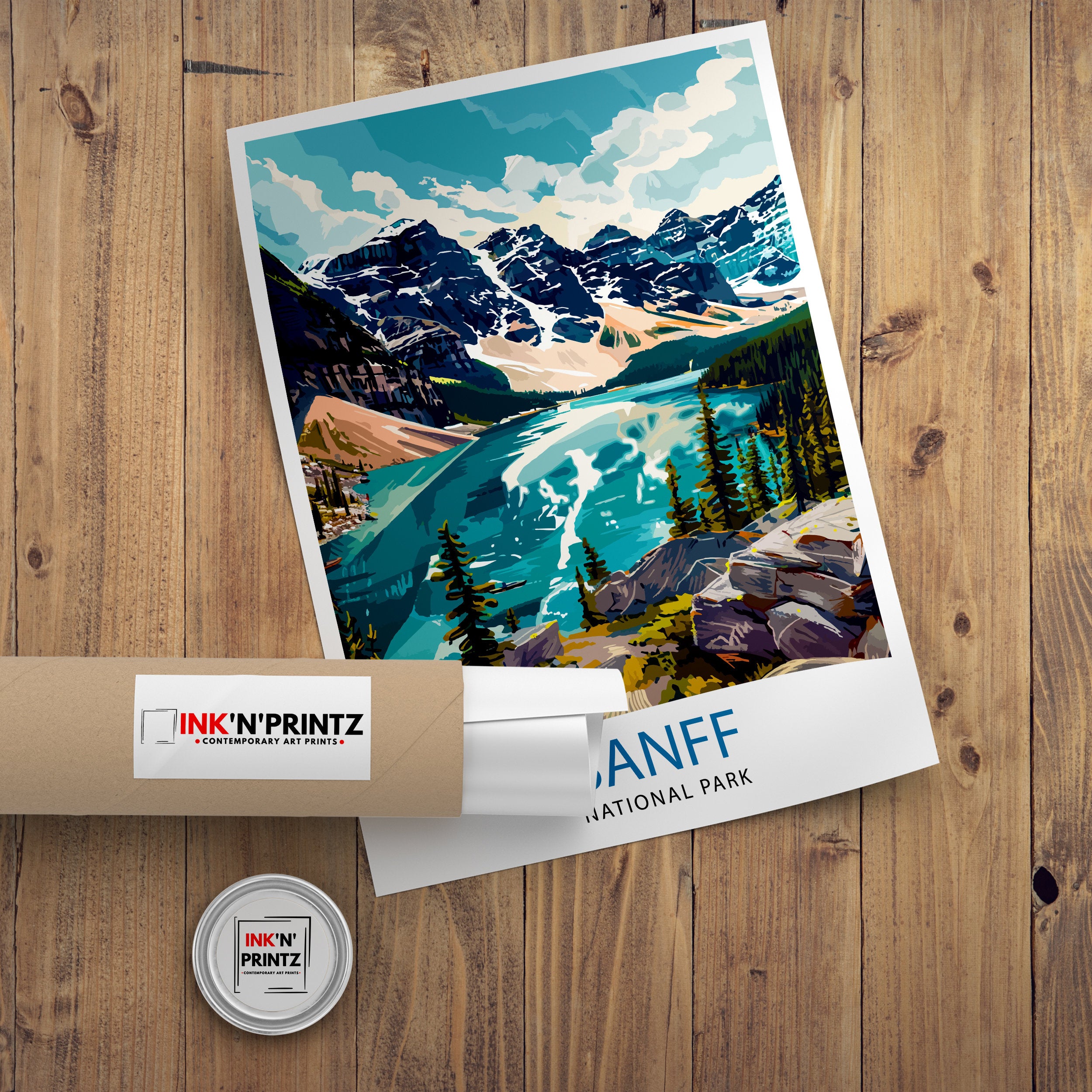 Banff National Park Travel Print Wall Decor Wall Art Banff Wall Hanging Home Décor Banff Gift Art Lovers Canadian Art Lover Gift Print Art