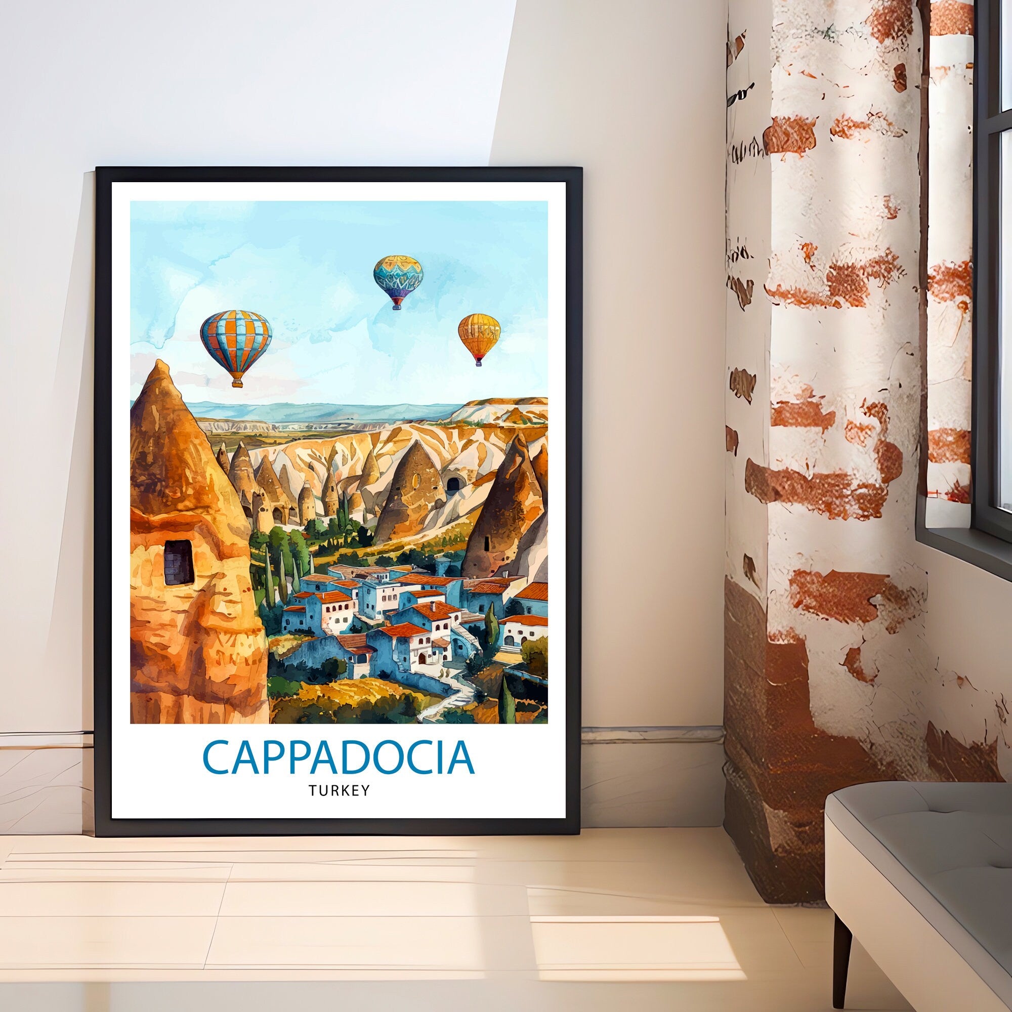 Cappadocia Turkey Travel Print Wall Decor Wall Art Cappadocia Wall Hanging Home Décor Cappadocia Gift Art Lovers Turkey Art Lover Gift Print