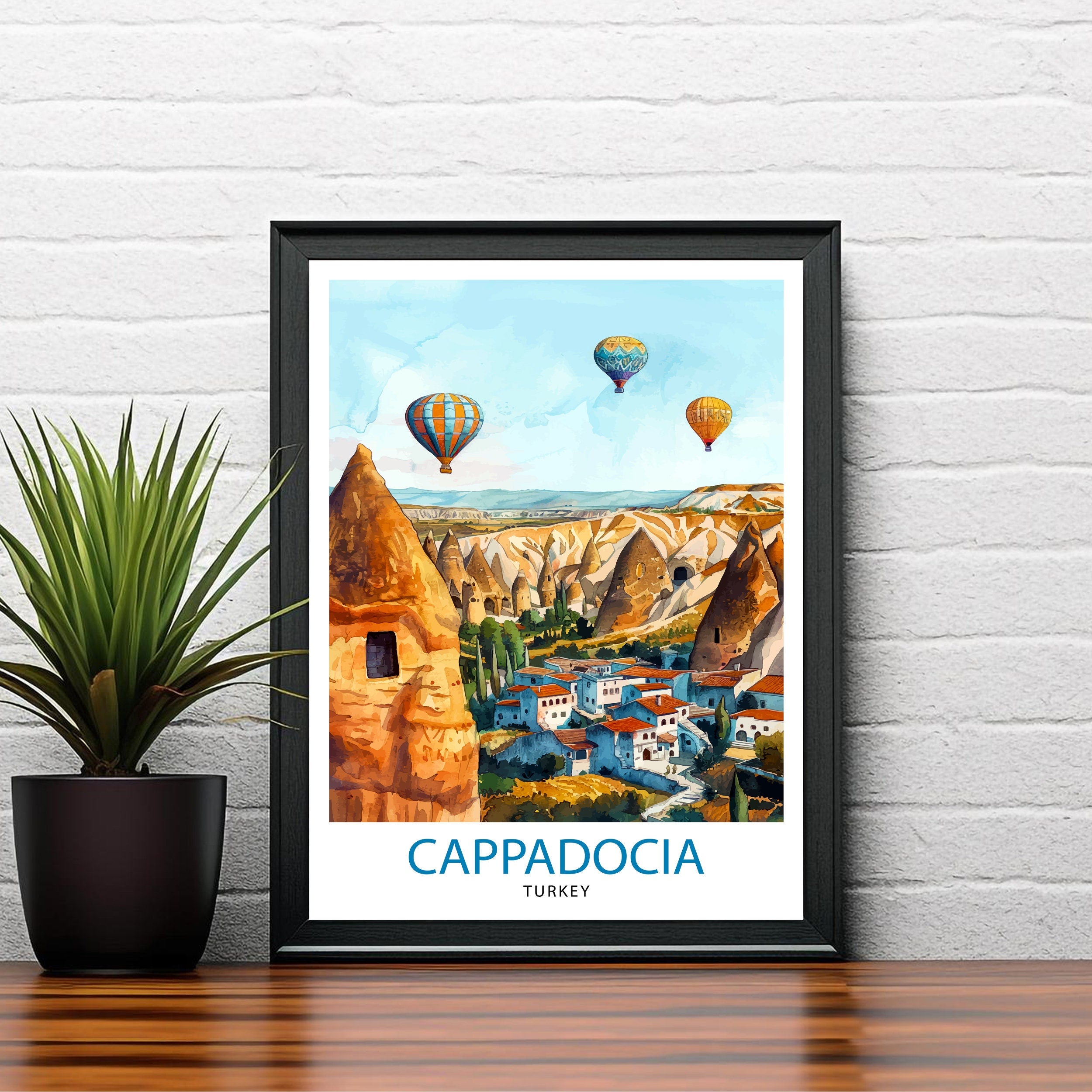 Cappadocia Turkey Travel Print Wall Decor Wall Art Cappadocia Wall Hanging Home Décor Cappadocia Gift Art Lovers Turkey Art Lover Gift Print