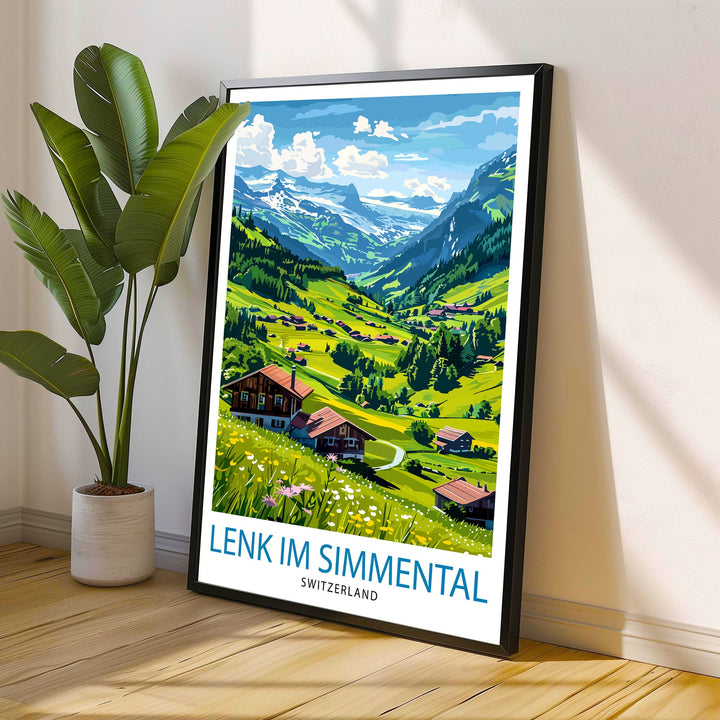 Lenk im Simmental Switzerland Travel Print Wall Decor Wall Art Lenk Wall Hanging Home Décor Lenk Gift Art Lovers Swiss Art Lover Gift