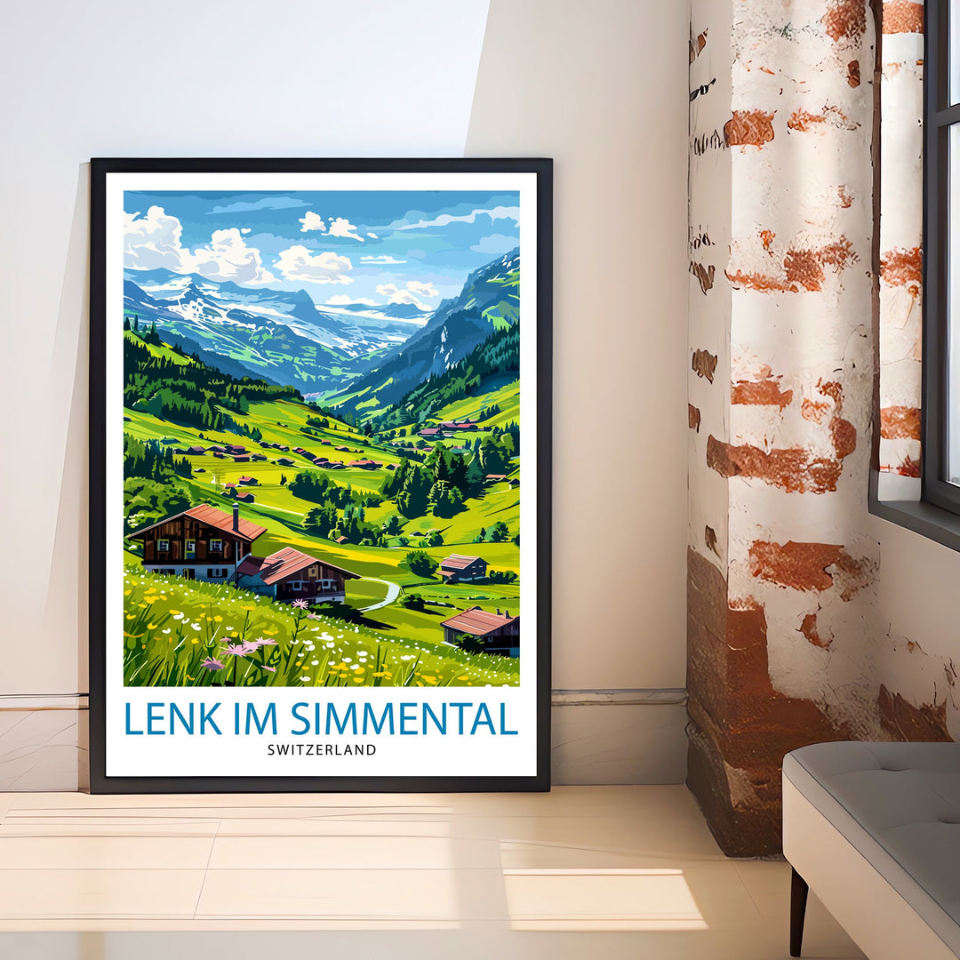 Lenk im Simmental Switzerland Travel Poster