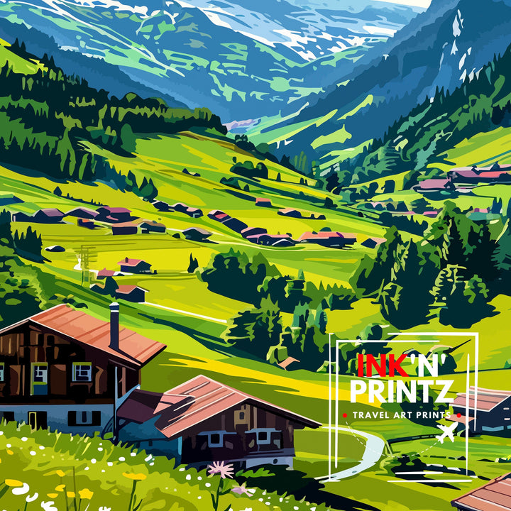 Lenk im Simmental Switzerland Travel Poster