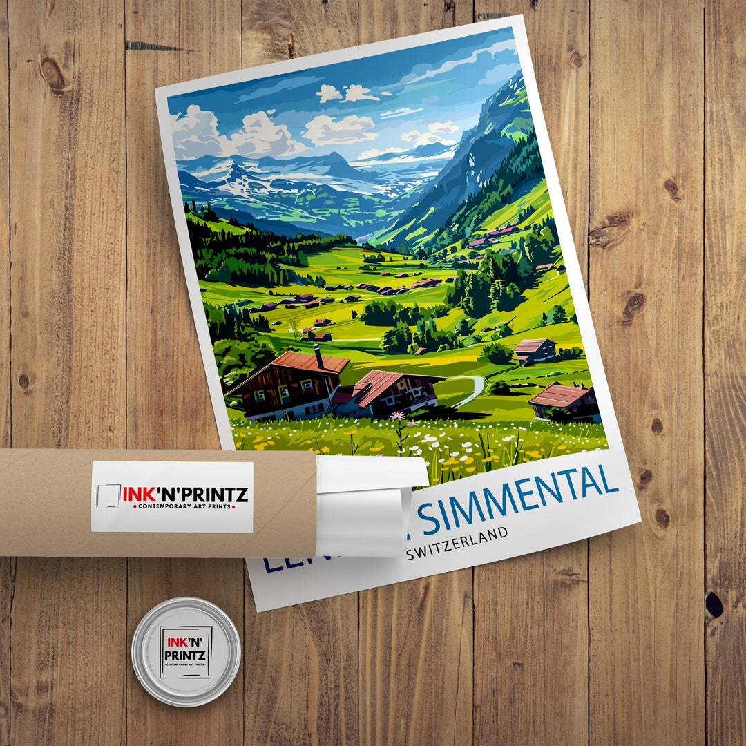 Lenk im Simmental Switzerland Travel Poster