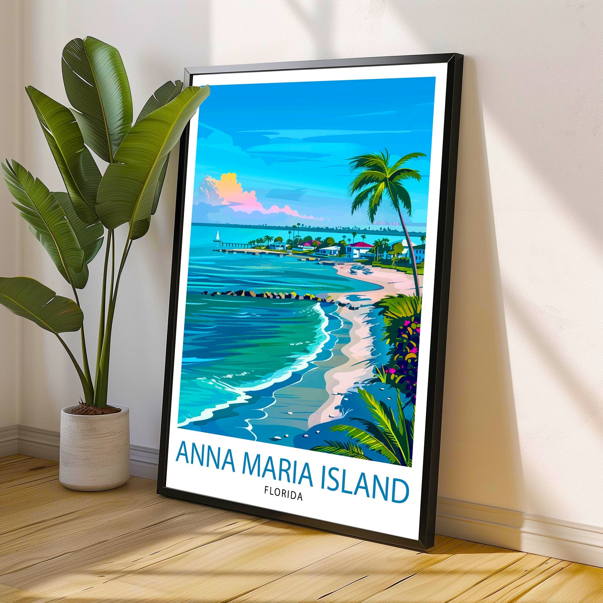 Anna Maria Island Florida Travel Print Wall Decor Wall Art Anna Maria Island Wall Hanging Home Décor Anna Maria Island Gift Art Lovers