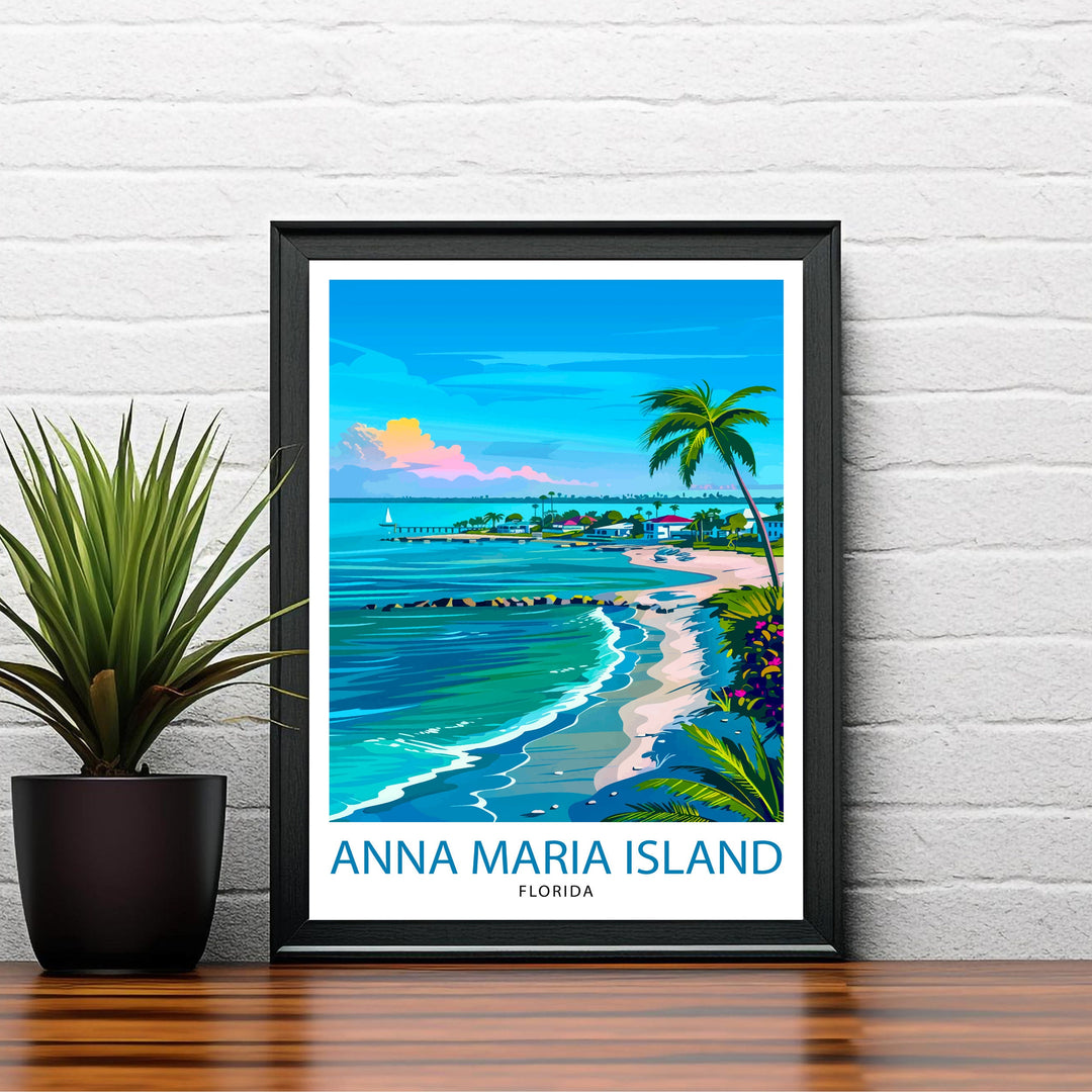 Anna Maria Island Florida Travel Print Wall Decor Wall Art Anna Maria Island Wall Hanging Home Décor Anna Maria Island Gift Art Lovers