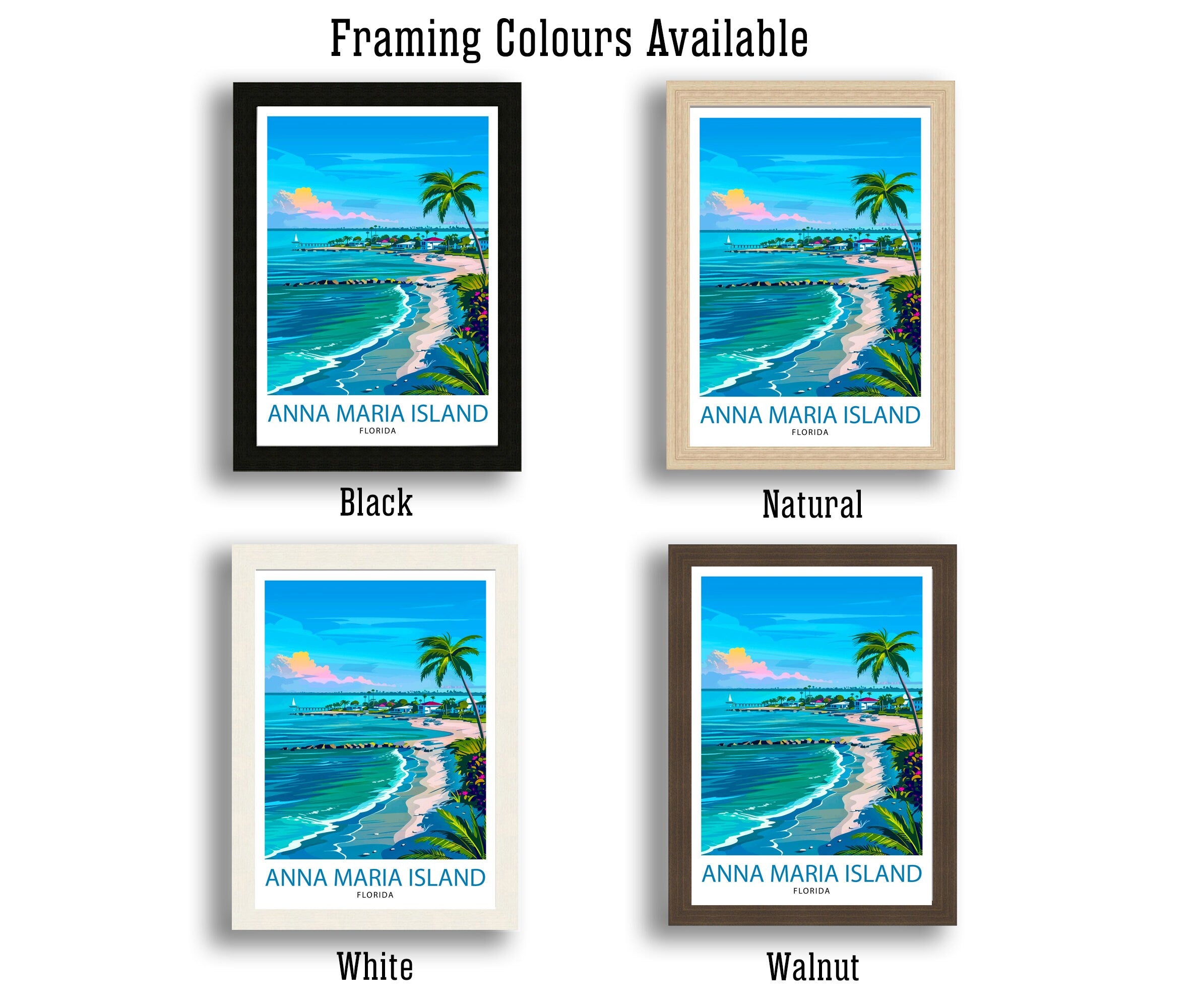 Anna Maria Island Florida Travel Print Wall Decor Wall Art Anna Maria Island Wall Hanging Home Décor Anna Maria Island Gift Art Lovers