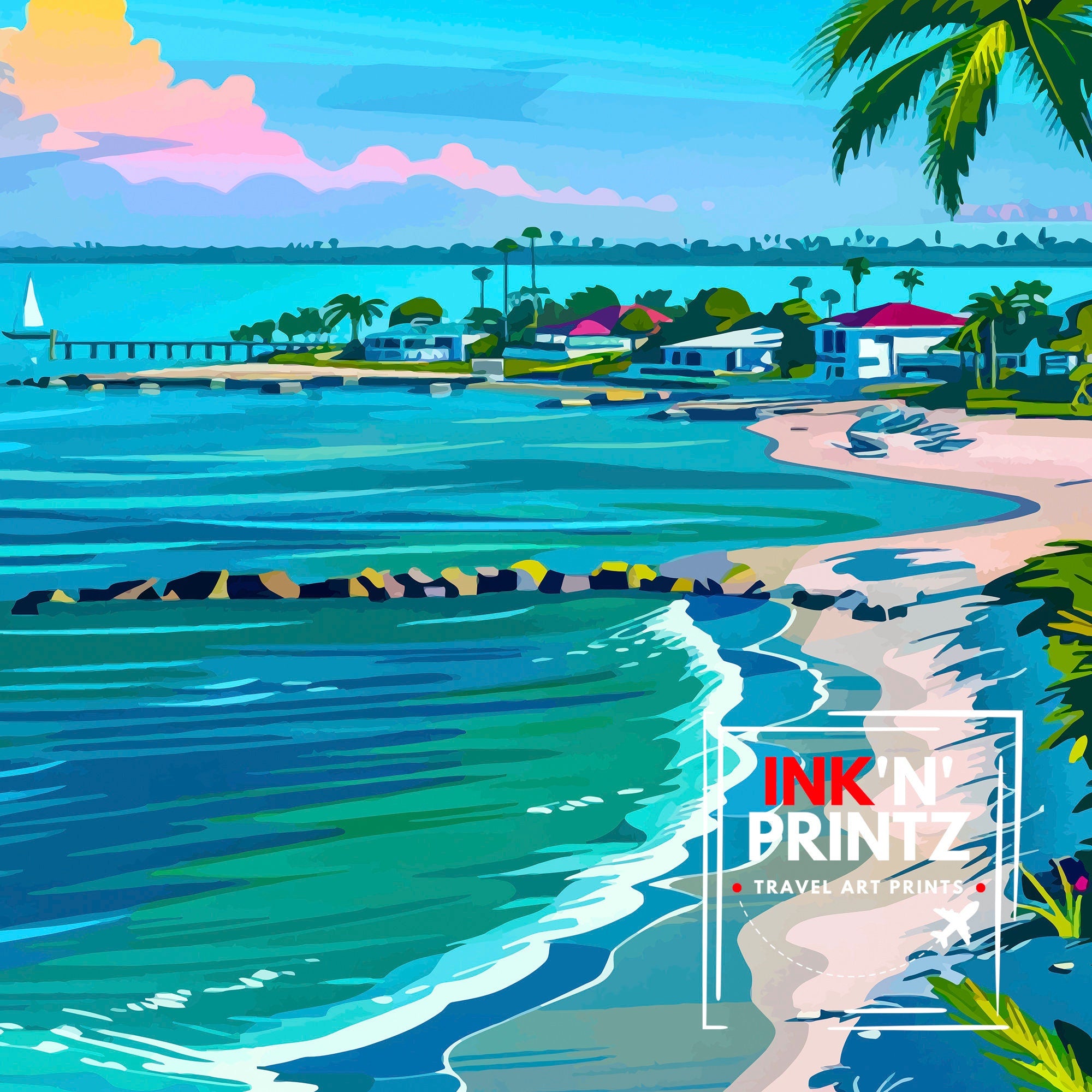 Anna Maria Island Florida Travel Print Wall Decor Wall Art Anna Maria Island Wall Hanging Home Décor Anna Maria Island Gift Art Lovers