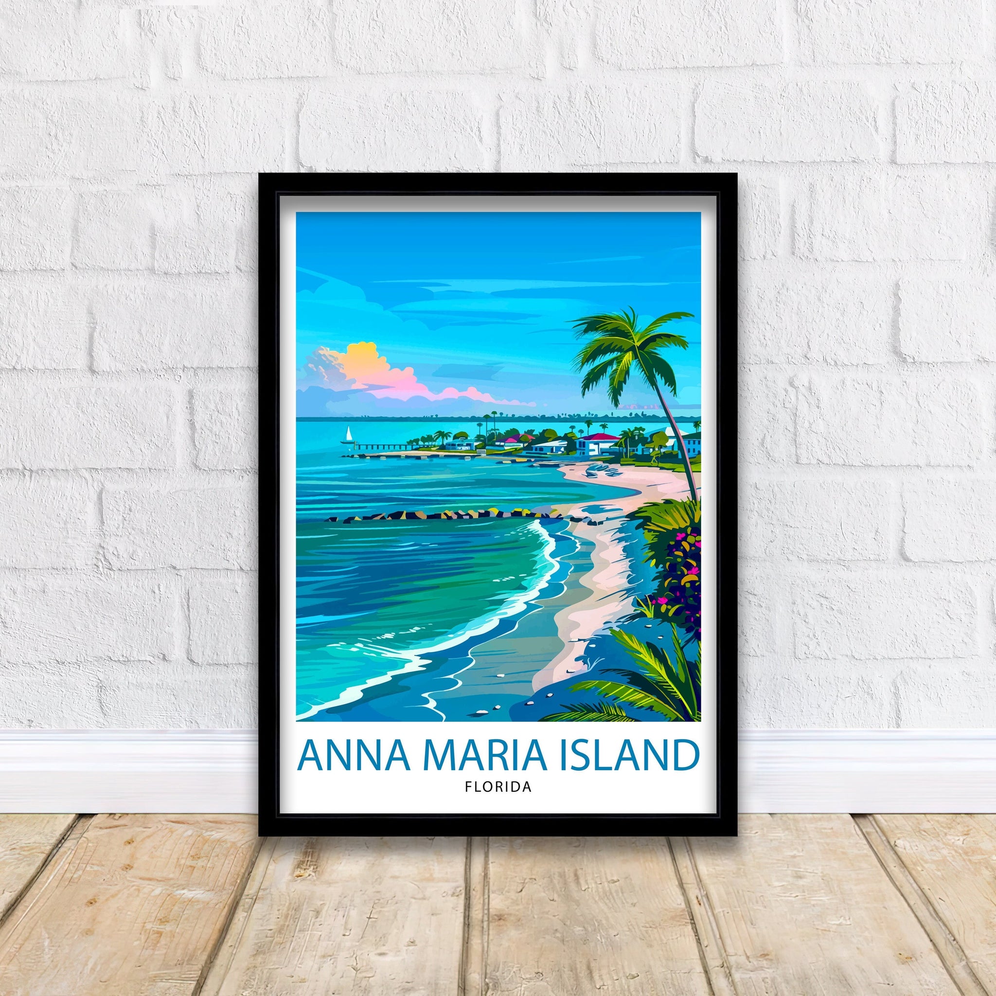 Anna Maria Island Florida Travel Print Wall Decor Wall Art Anna Maria Island Wall Hanging Home Décor Anna Maria Island Gift Art Lovers