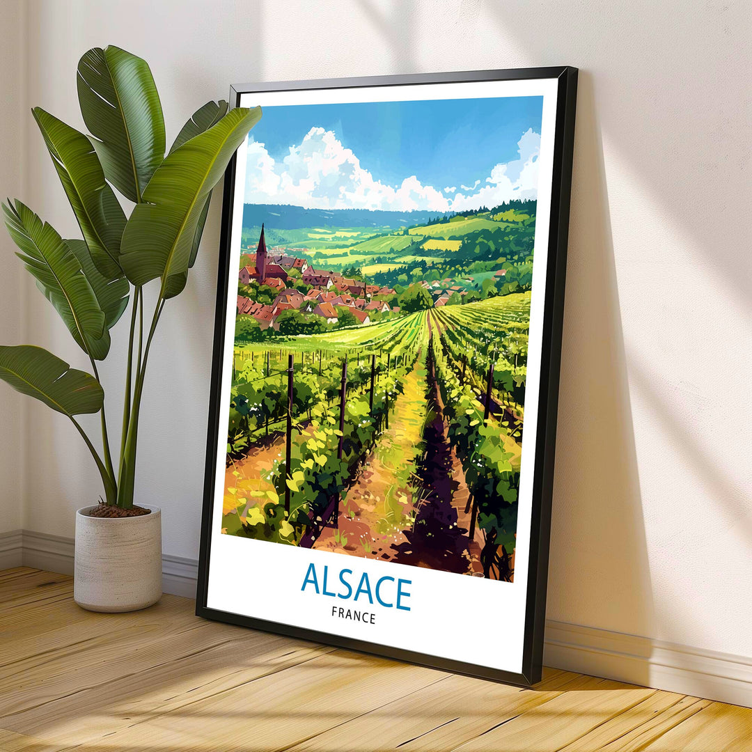 Alsace France Travel Print Wall Decor Wall Art Alsace Wall Hanging Home Décor Alsace Gift Art Lovers French Art Lover Gift Print Art