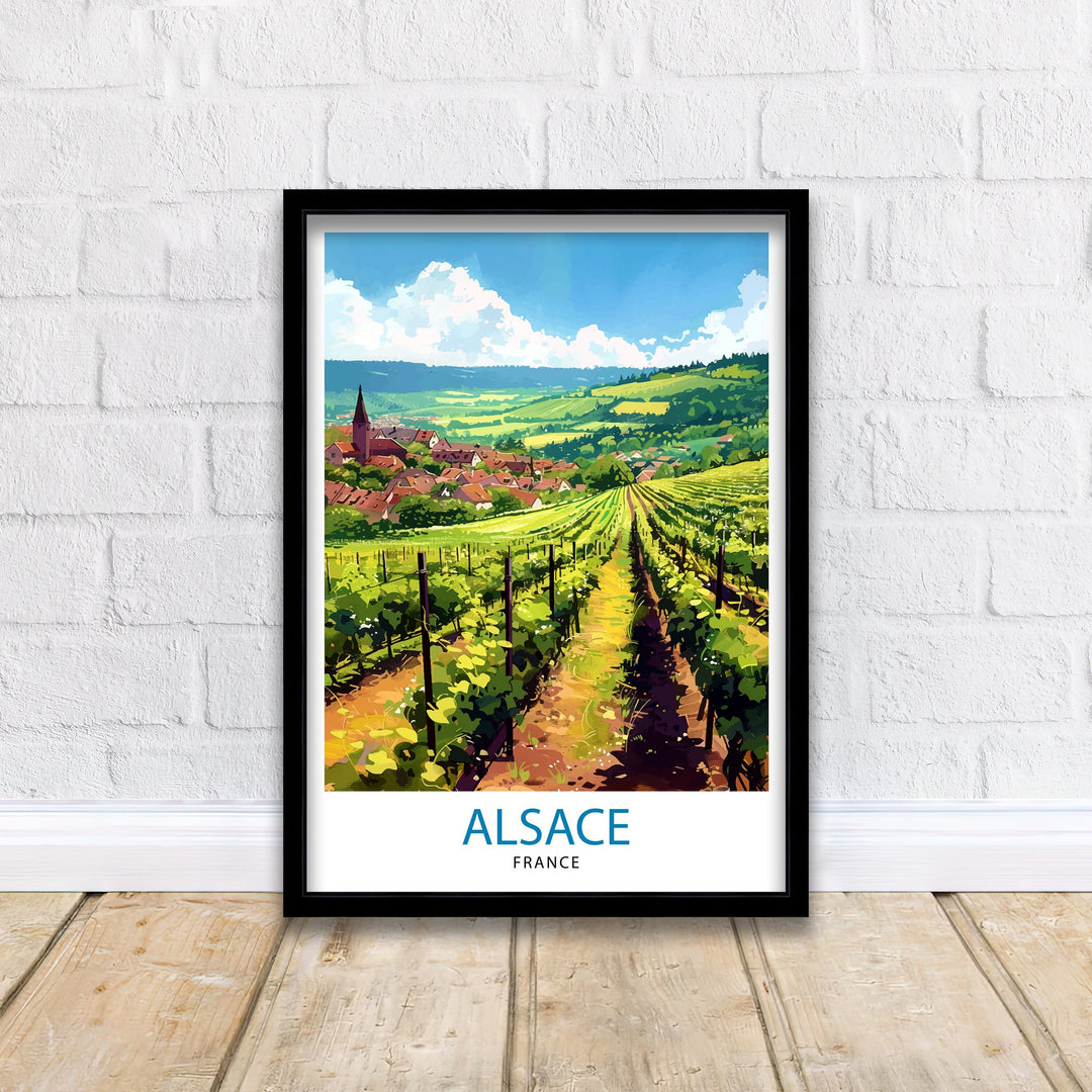 Alsace France Travel Print Wall Decor Wall Art Alsace Wall Hanging Home Décor Alsace Gift Art Lovers French Art Lover Gift Print Art