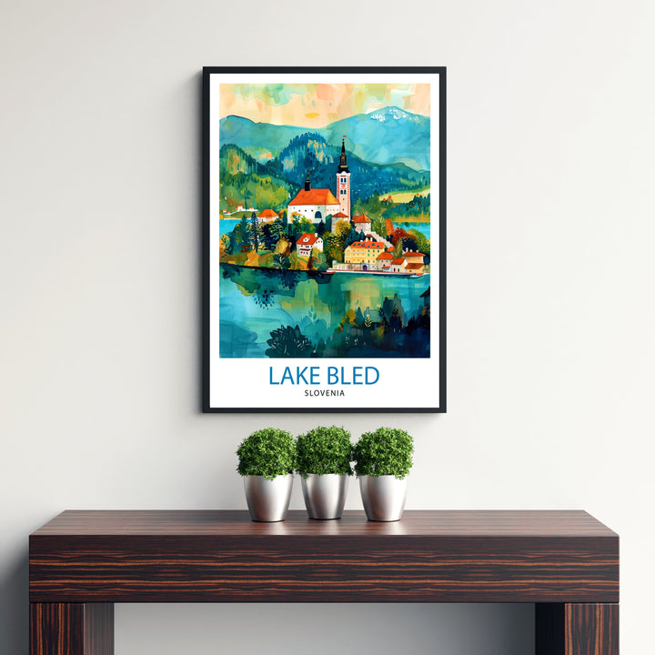 Lake Bled Slovenia Travel Poster