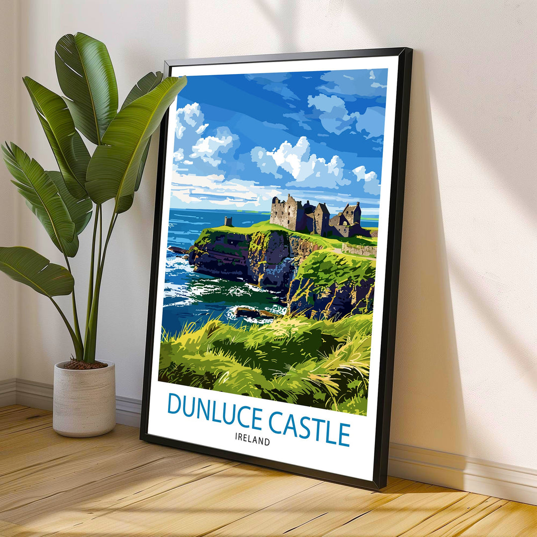 Dunluce Castle Northern Ireland Travel Print Wall Decor Wall Art Dunluce Castle Wall Hanging Home Décor Dunluce Castle Gift Art