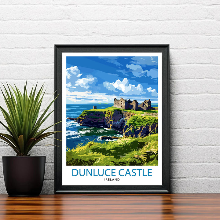 Dunluce Castle Northern Ireland Travel Print Wall Decor Wall Art Dunluce Castle Wall Hanging Home Décor Dunluce Castle Gift Art