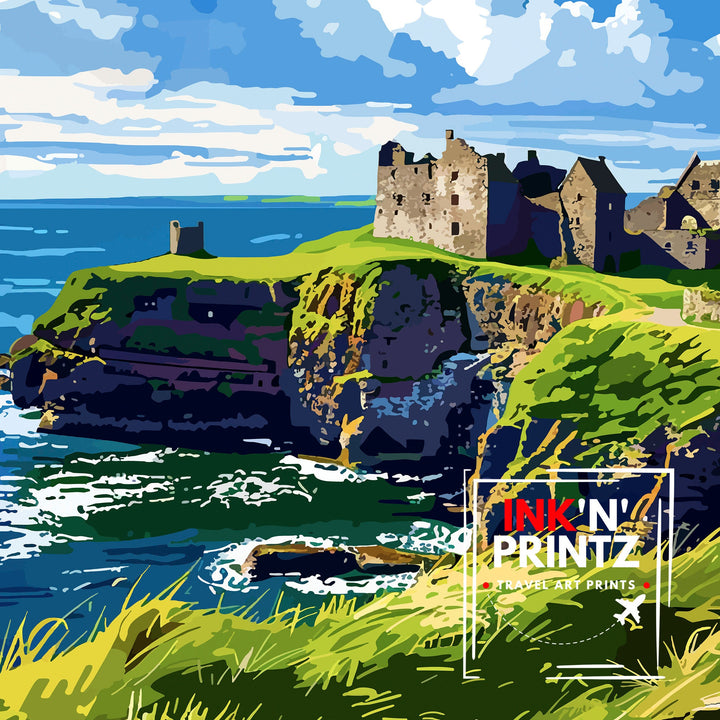 Dunluce Castle Northern Ireland Travel Print Wall Decor Wall Art Dunluce Castle Wall Hanging Home Décor Dunluce Castle Gift Art