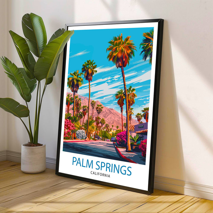 Palm Springs California Travel Print Wall Decor Wall Art Palm Springs Wall Hanging Home Décor Palm Springs Gift Art Lovers American Art