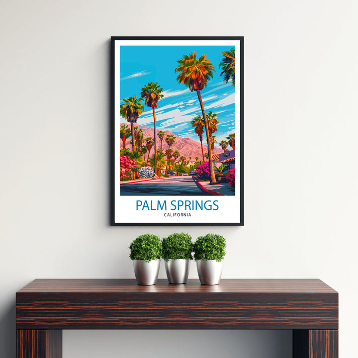 Palm Springs California Travel Print Wall Decor Wall Art Palm Springs Wall Hanging Home Décor Palm Springs Gift Art Lovers American Art