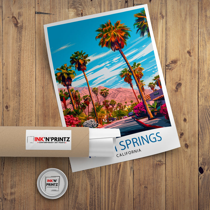 Palm Springs California Travel Print Wall Decor Wall Art Palm Springs Wall Hanging Home Décor Palm Springs Gift Art Lovers American Art