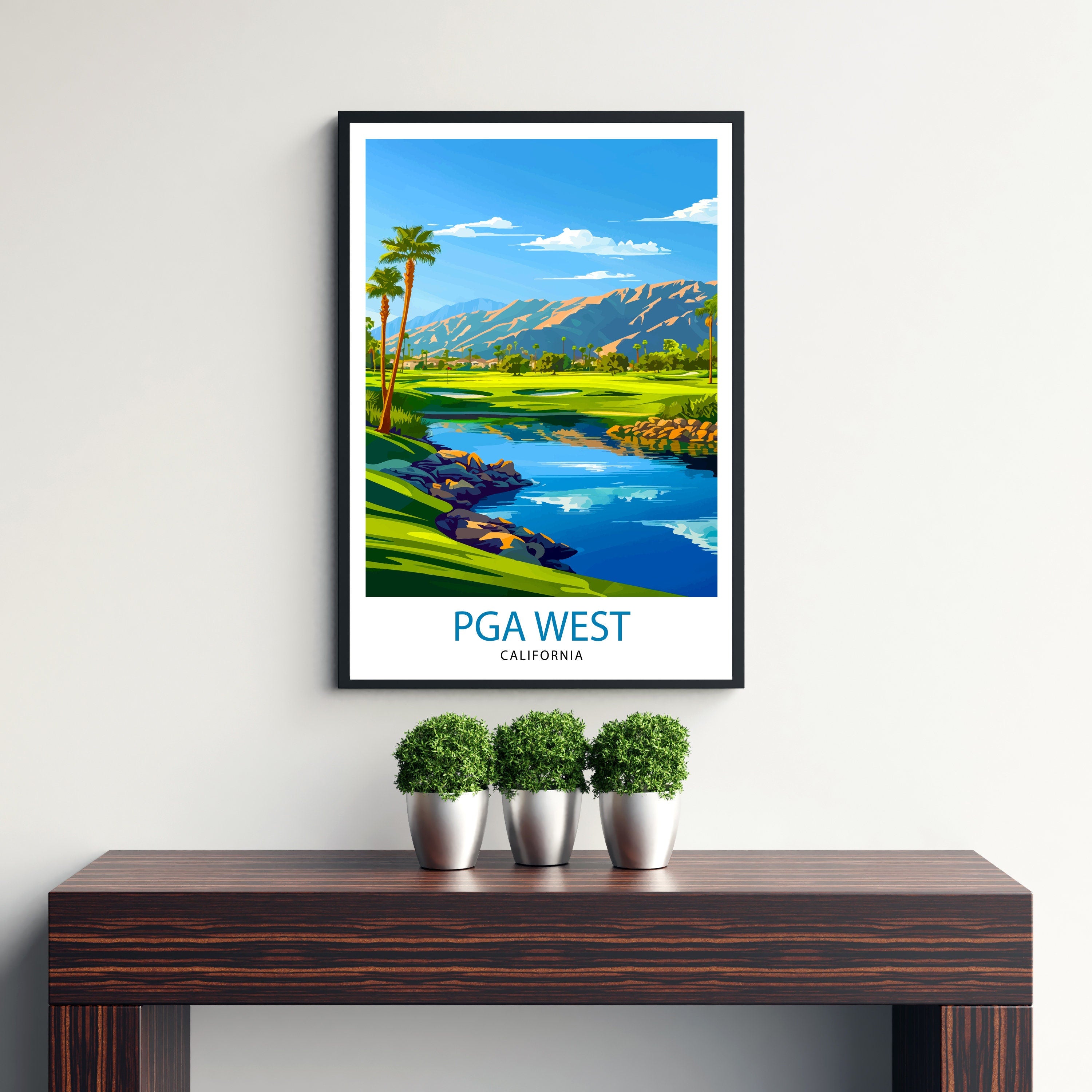 PGA West La Quinta California Golf Course Travel Print Wall Decor Wall Art PGA West Wall Hanging Home Décor PGA West Gift Art Lovers Golf