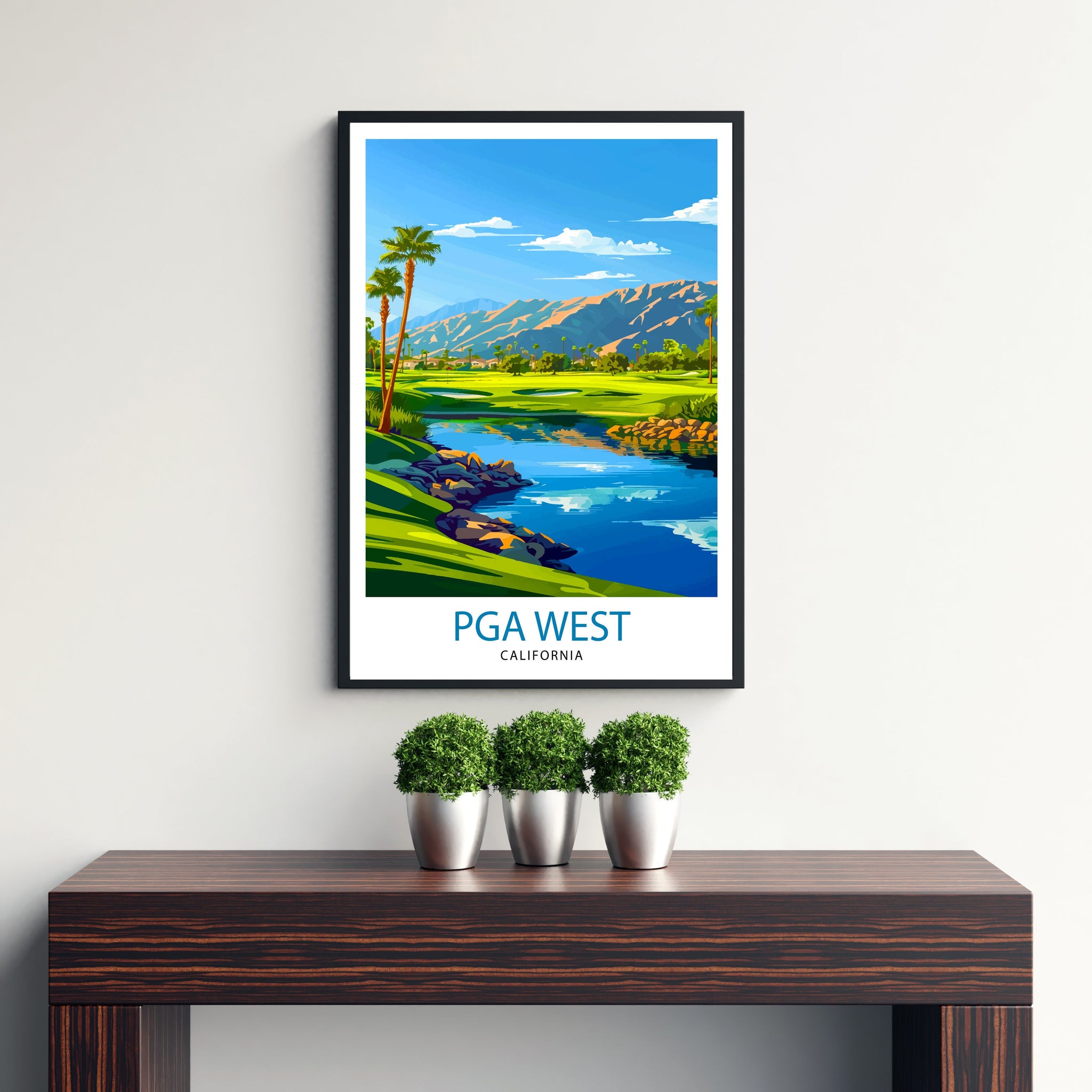 PGA West La Quinta California Golf Course Travel Print Wall Decor Wall Art PGA West Wall Hanging Home Décor PGA West Gift Art Lovers Golf