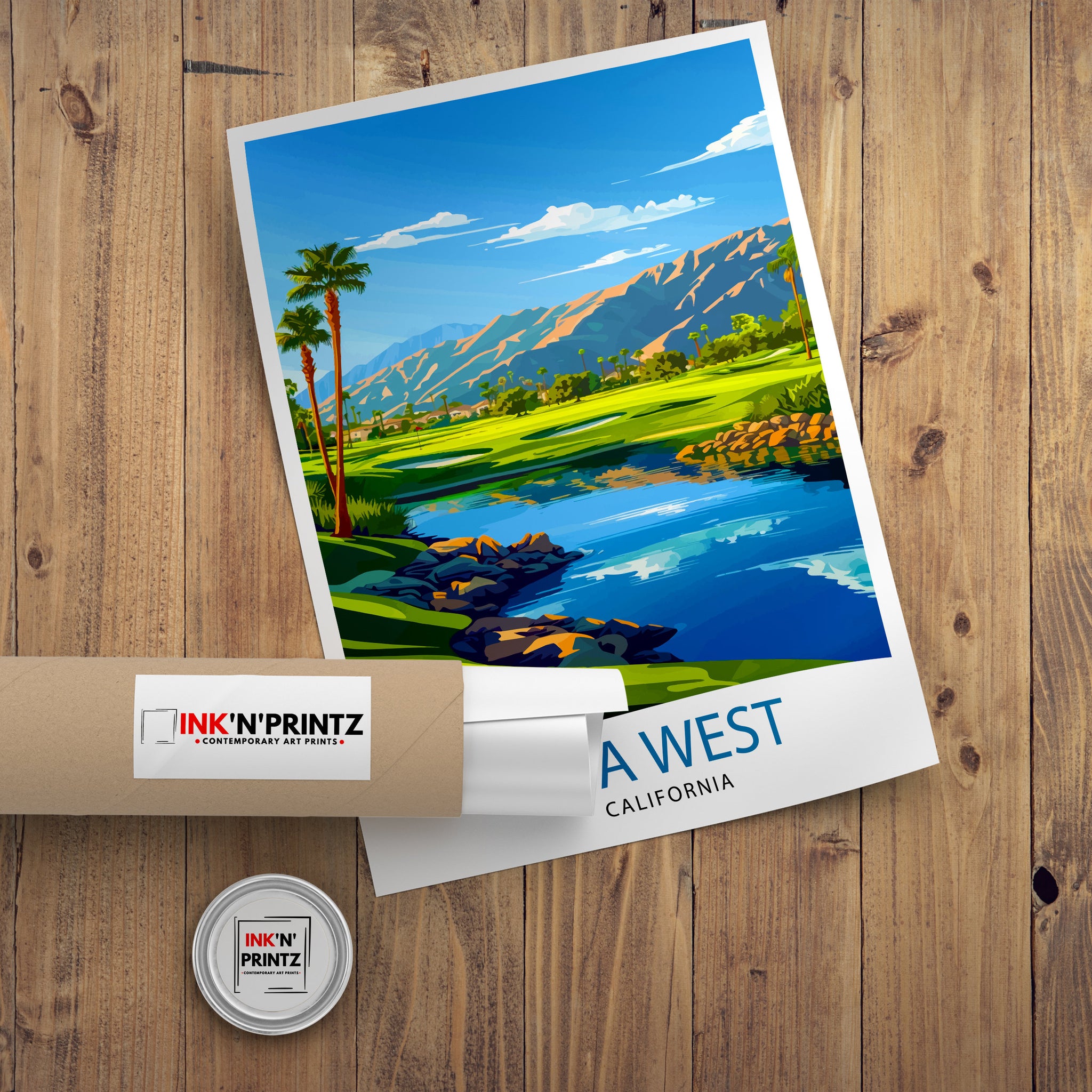 PGA West La Quinta California Golf Course Travel Print Wall Decor Wall Art PGA West Wall Hanging Home Décor PGA West Gift Art Lovers Golf